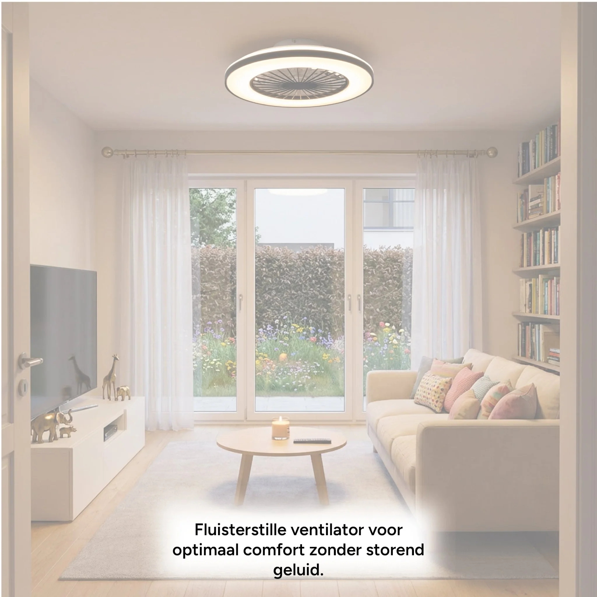 LED’s Light plafondventilator met verlichting 48 cm – Ventilatiesnelheid en bediening met afstandsbediening - Zwart - Image 13