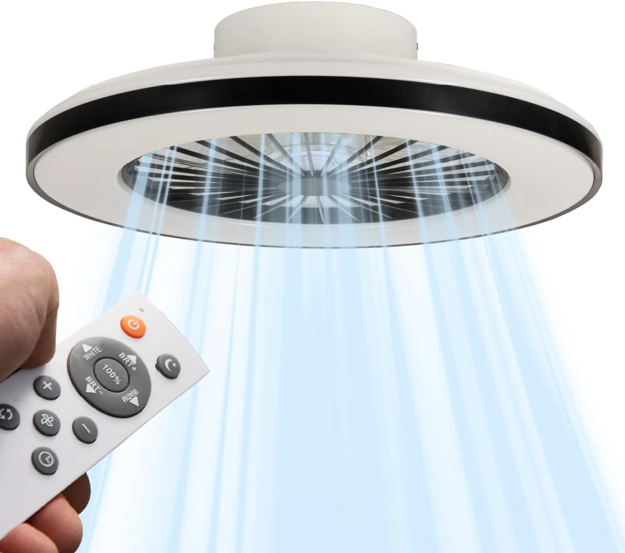 LED’s Light plafondventilator met verlichting 48 cm – Ventilatiesnelheid en bediening met afstandsbediening - Zwart - Image 22
