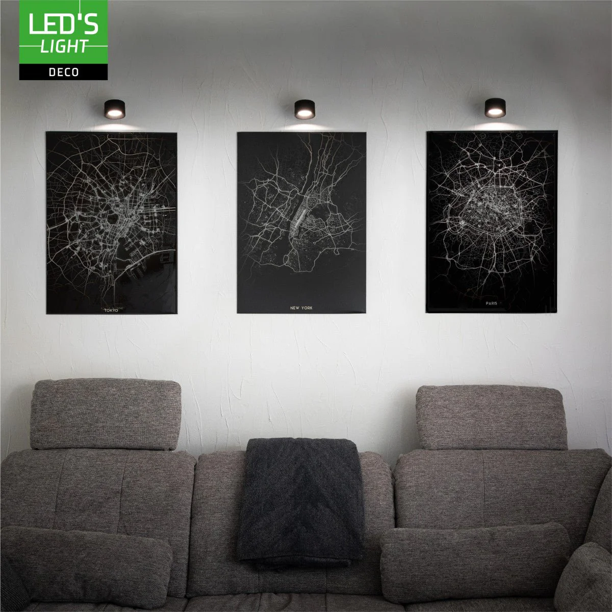 LED's Light 3-in-1 Draadloos Oplaadbaar Spotje - Tafellamp, Klemlamp & Wandlamp - Zwart - Image 6
