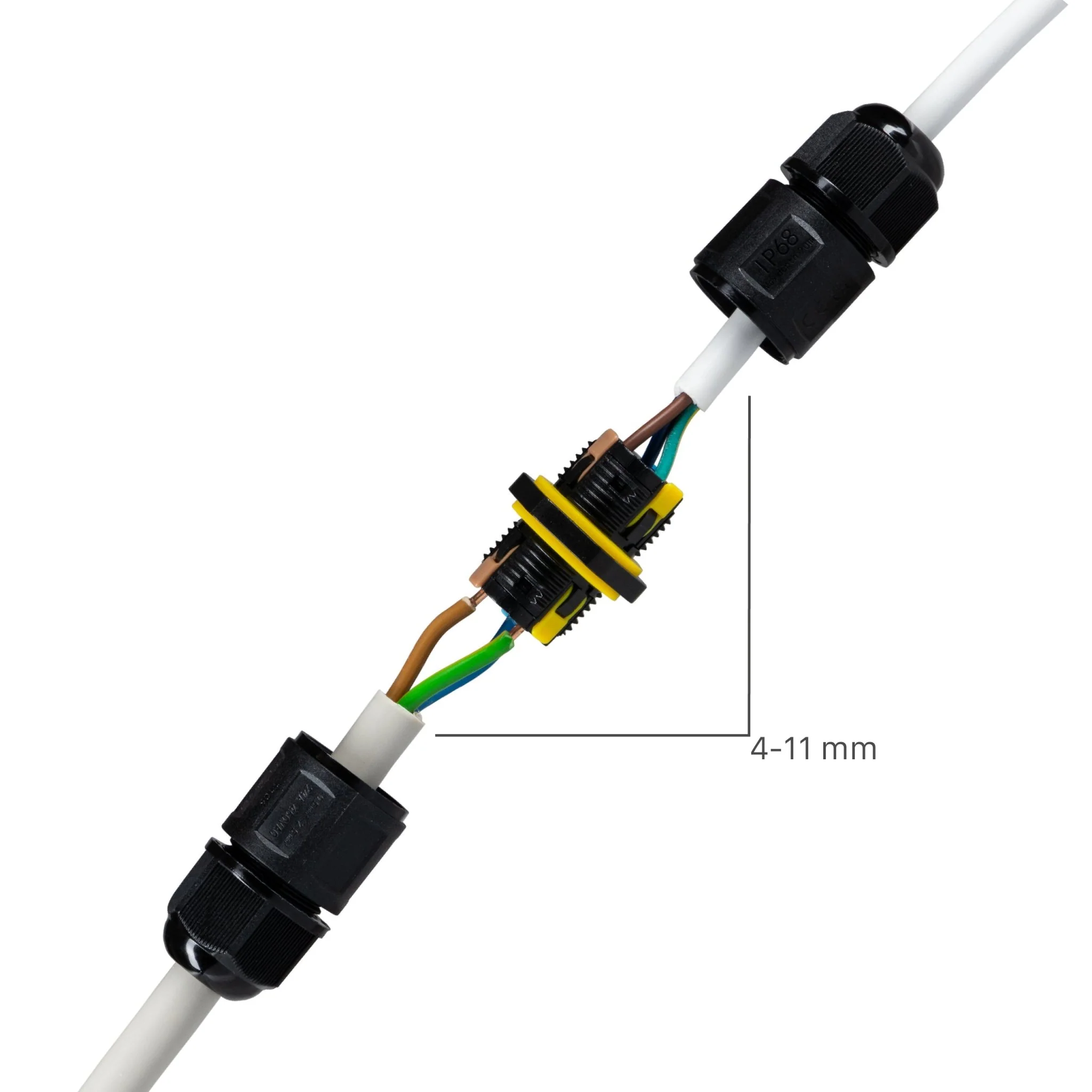 LED's Light Pro Kabeldoos I-connector 3P - IP68 waterdicht - Lasdoos voor kabels van 4 tot 11 mm - Image 3