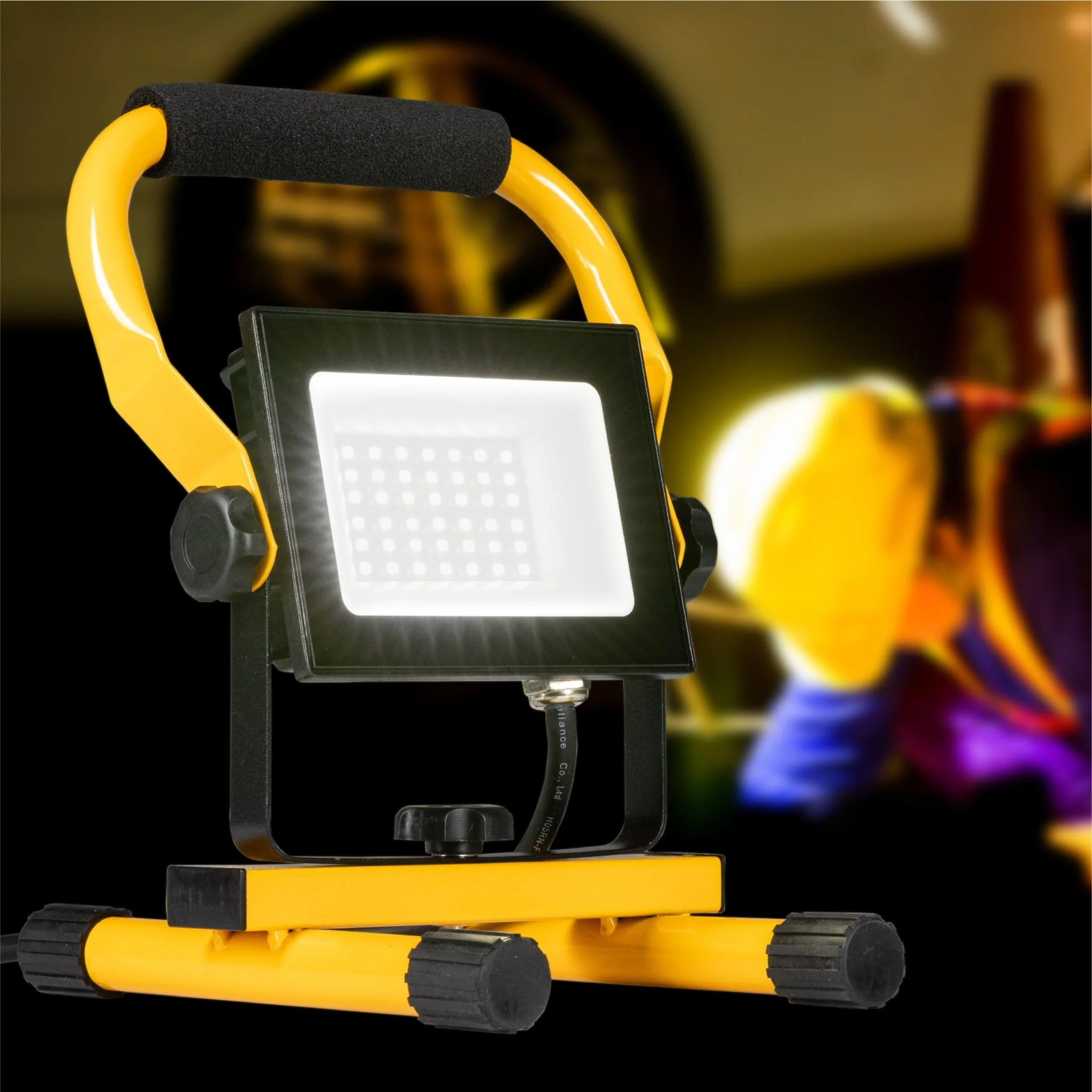 LED's Work Bouwlamp 3100 - Verstelbare beugel - Waterdicht (IP65) - Zwart geel - Image 3