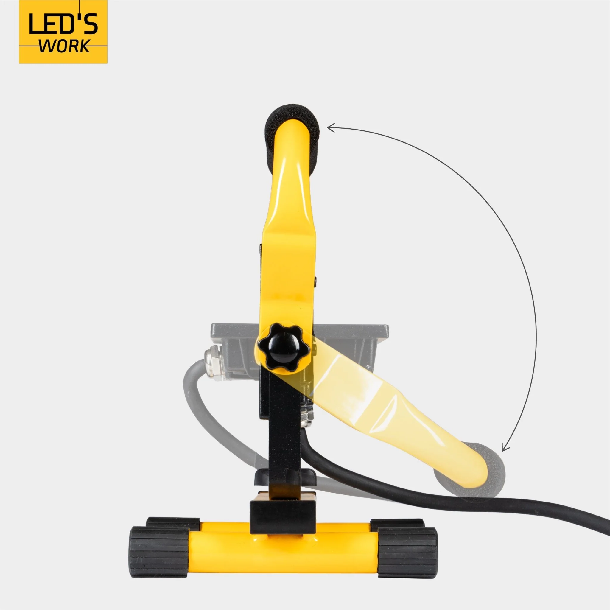 LED's Work Bouwlamp Werklamp 2000 - Verstelbare beugel - Waterdicht (IP65) - Zwart geel - Bedraad - Image 6