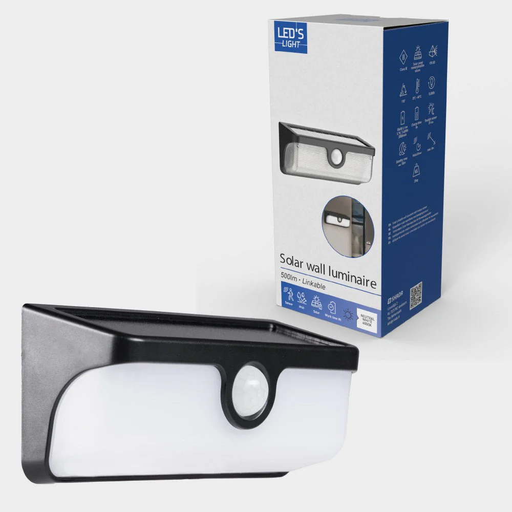 LED's Light Bluetooth Linkable Koppelbare LED Solar Wandlamp met Bewegingssensor - Image 4