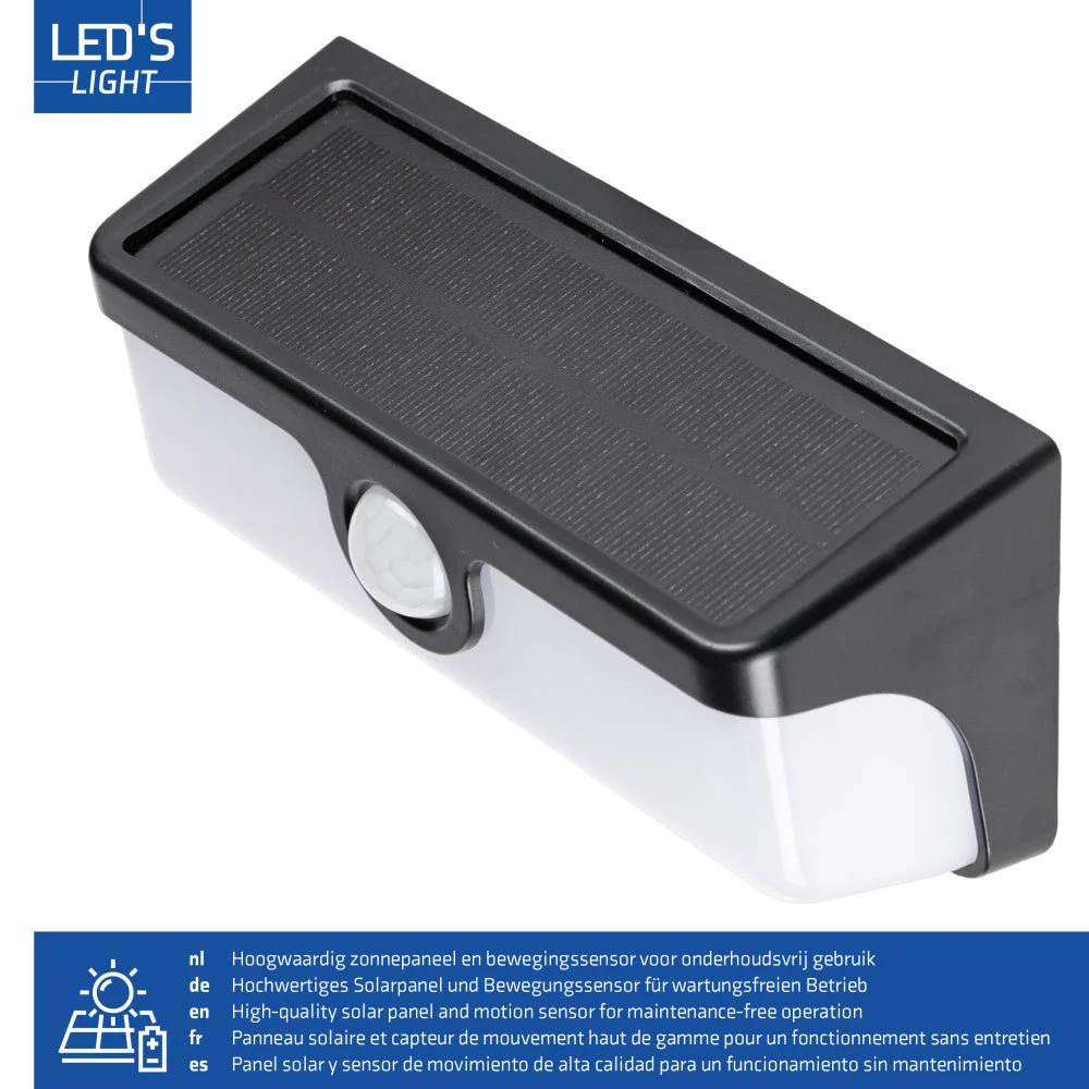 LED's Light Bluetooth Linkable Koppelbare LED Solar Wandlamp met Bewegingssensor - Image 9