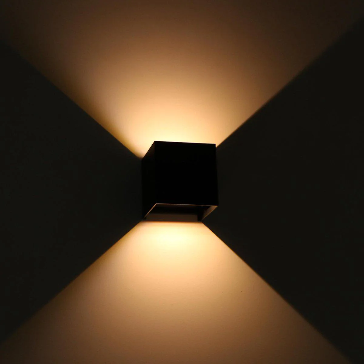 LED's Light Kubus LED Wandlamp buiten - 2 lichts - Dimbaar en instelbare lichtkleur - IP65 Waterdicht - Zwart - Image 3