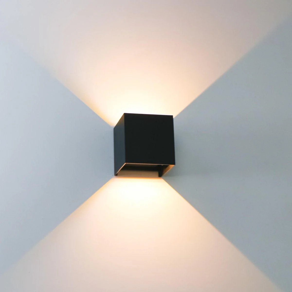 LED's Light Kubus LED Wandlamp buiten - 2 lichts - Dimbaar en instelbare lichtkleur - IP65 Waterdicht - Zwart - Image 5
