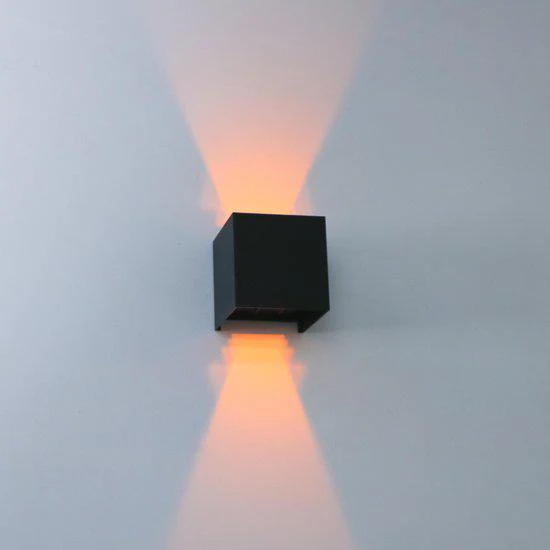 LED's Light Kubus LED Wandlamp buiten - 2 lichts - Dimbaar en instelbare lichtkleur - IP65 Waterdicht - Zwart - Image 9