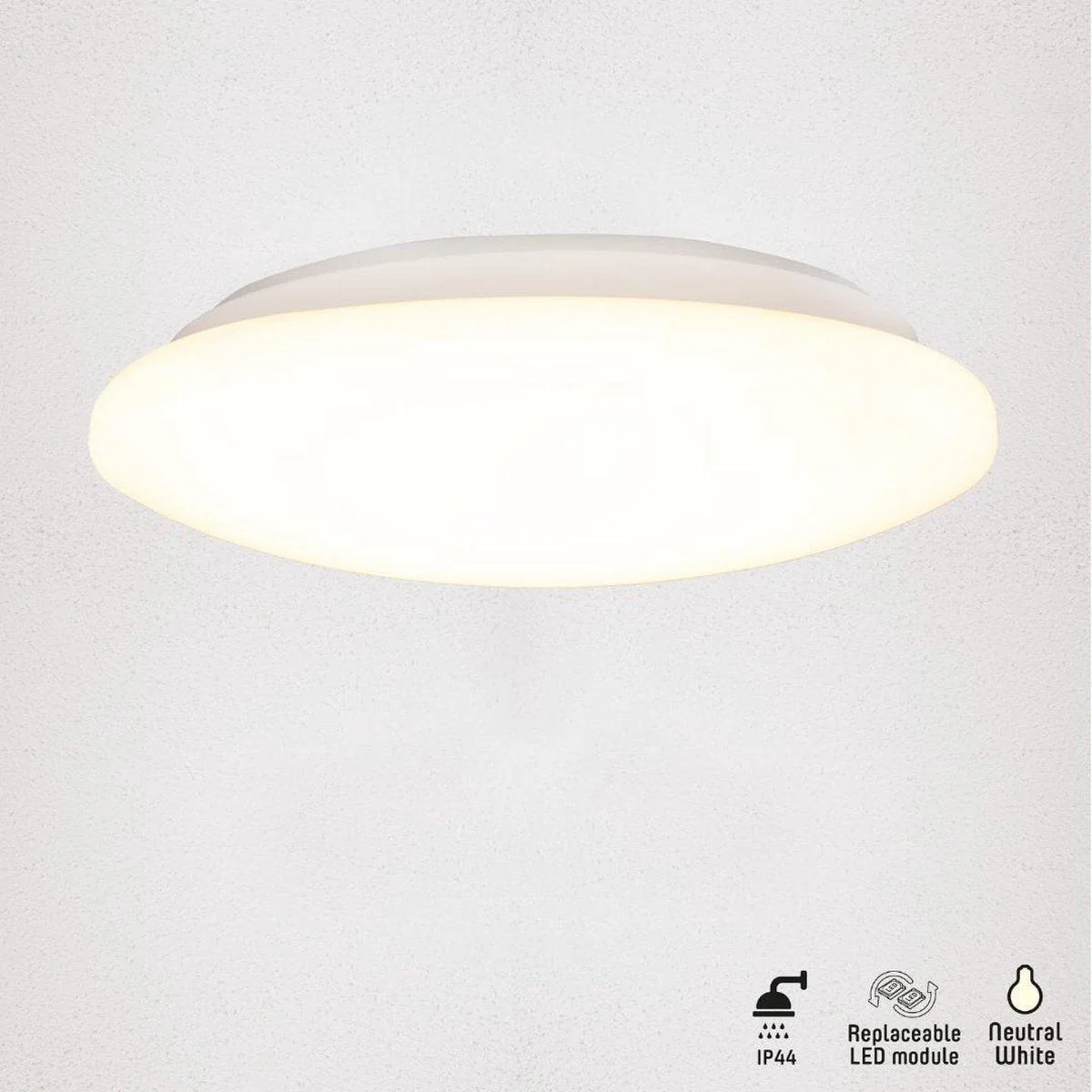 LED's Light Universele Plafondlamp 1600 - Geschikt voor badkamer IP44 - Koel wit (4000K) - 30 cm - Image 4