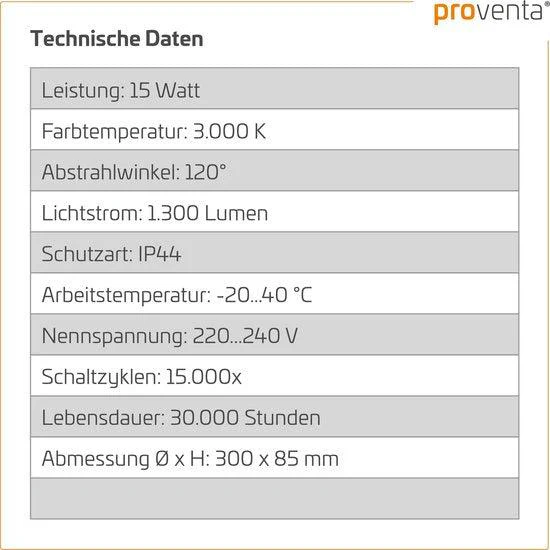 LED's Light Universele Plafondlamp 1500 - Geschikt voor badkamer IP44 - Warm wit (3000K) - 30 cm - Image 11