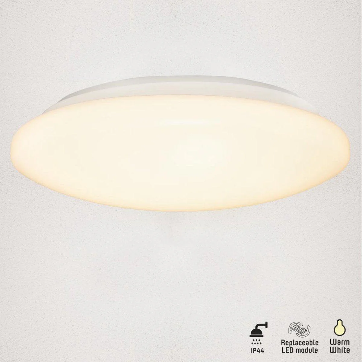 LED's Light Universele Plafondlamp 1600 - Geschikt voor badkamer IP44 - Warm wit (3000K) - 37 cm - Image 3