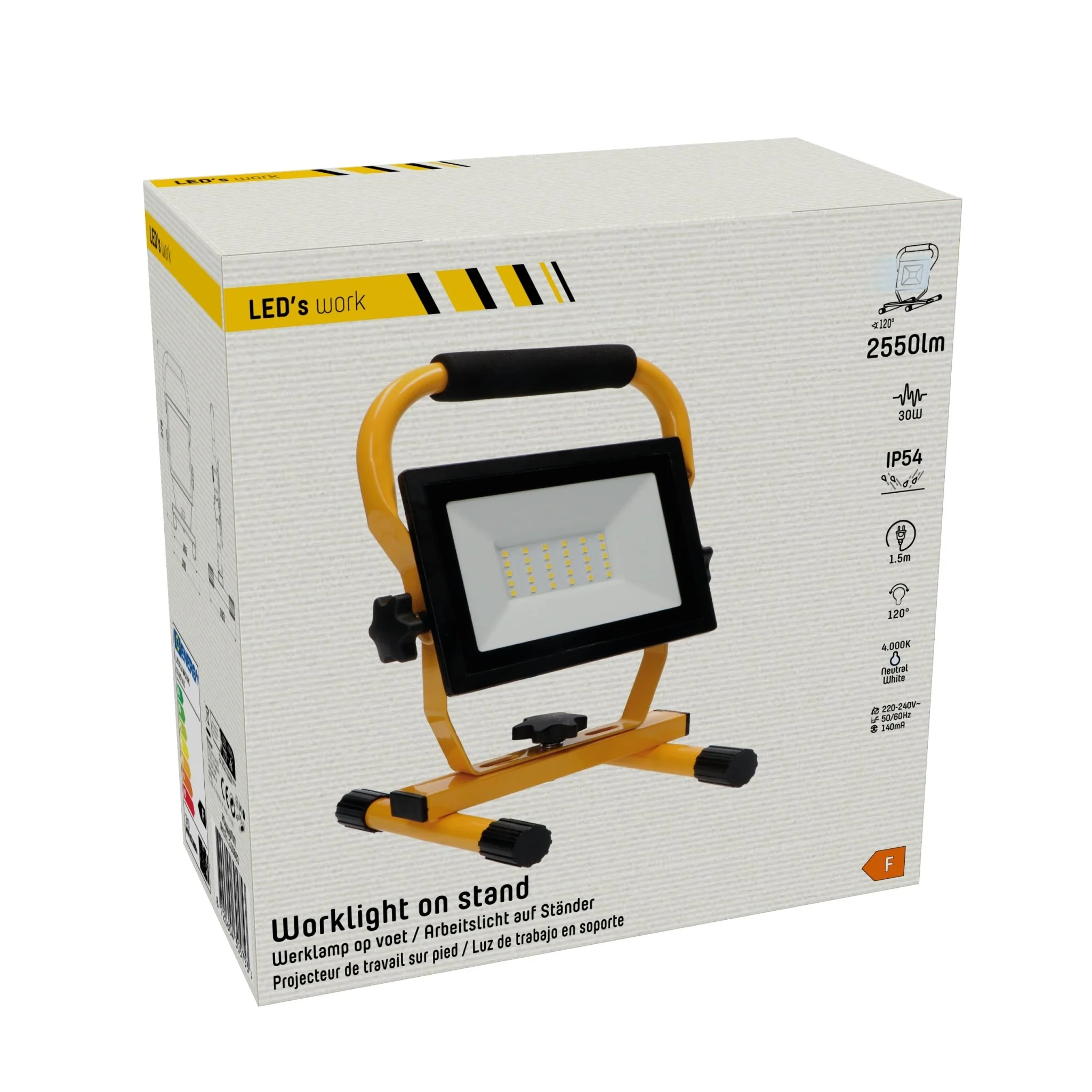 LED's Work 30W LED Werklamp Bouwlamp - Inklapbaar & Draaibaar - Stof- en waterbestendig - 2550 lm - Image 12