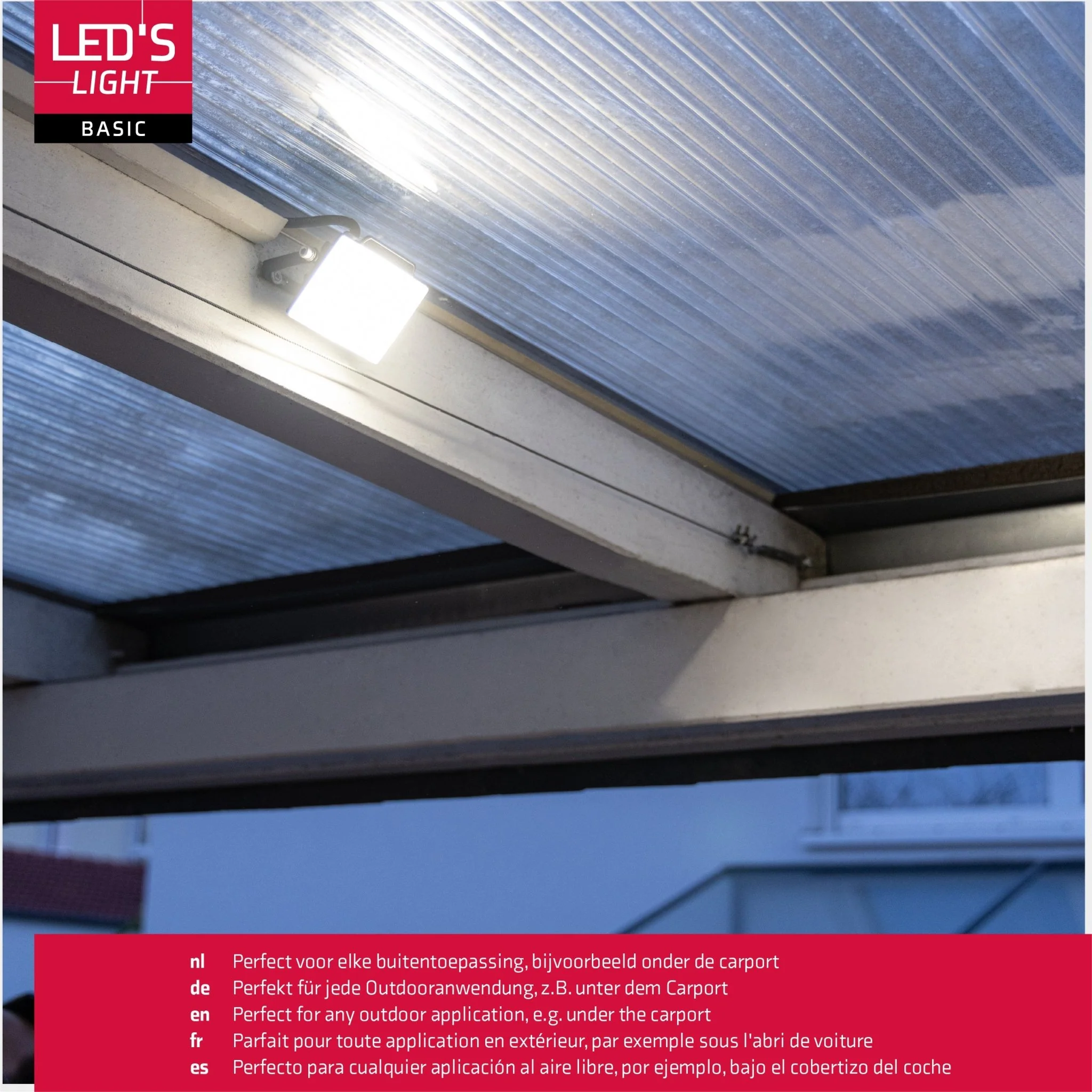 LED's Light Floodlight 900 met beugel - Universeel voor binnen en buiten - 10W - Image 2