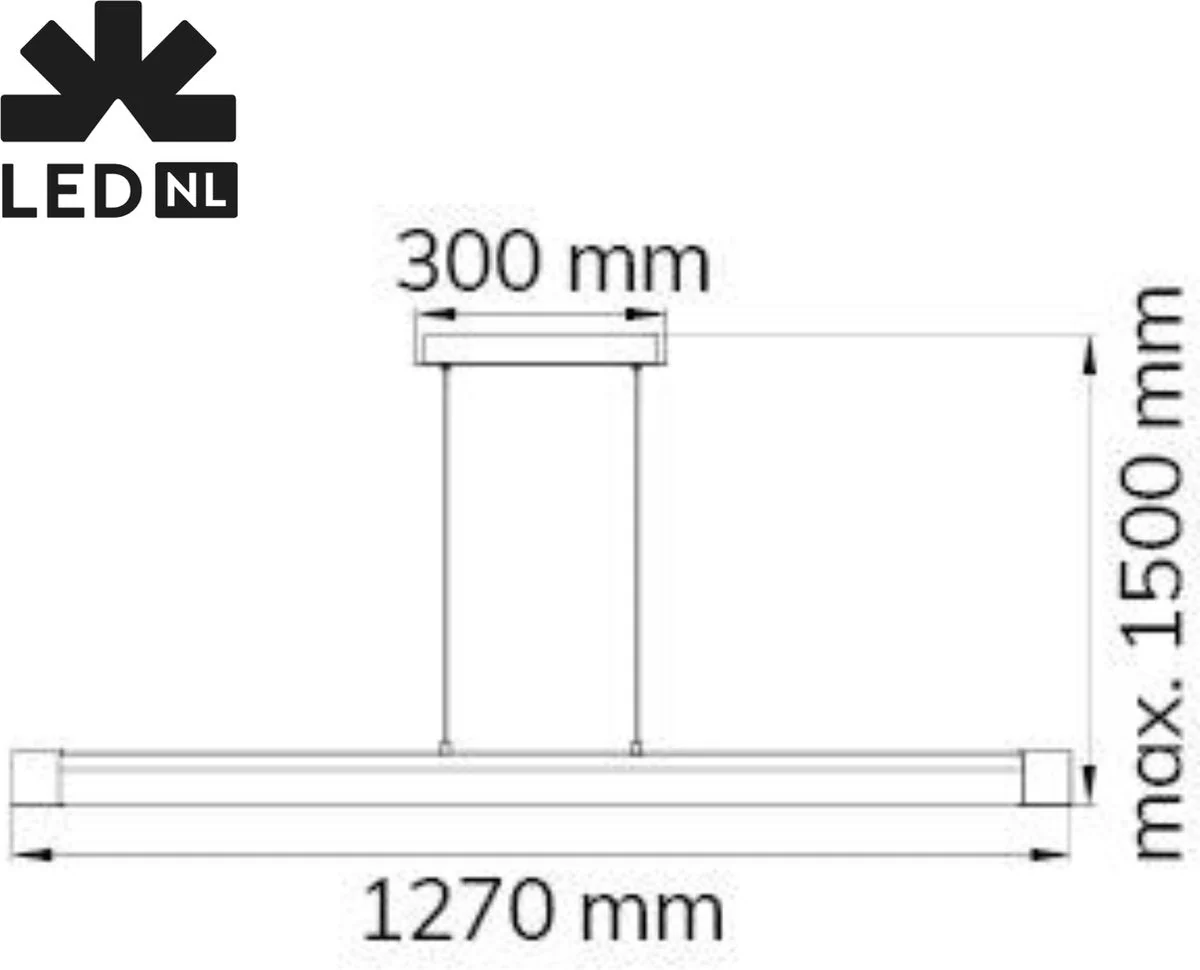 LED Hanglamp V linear - Dimbaar warm wit licht - In hoogte verstelbaar - Zilver - Image 5