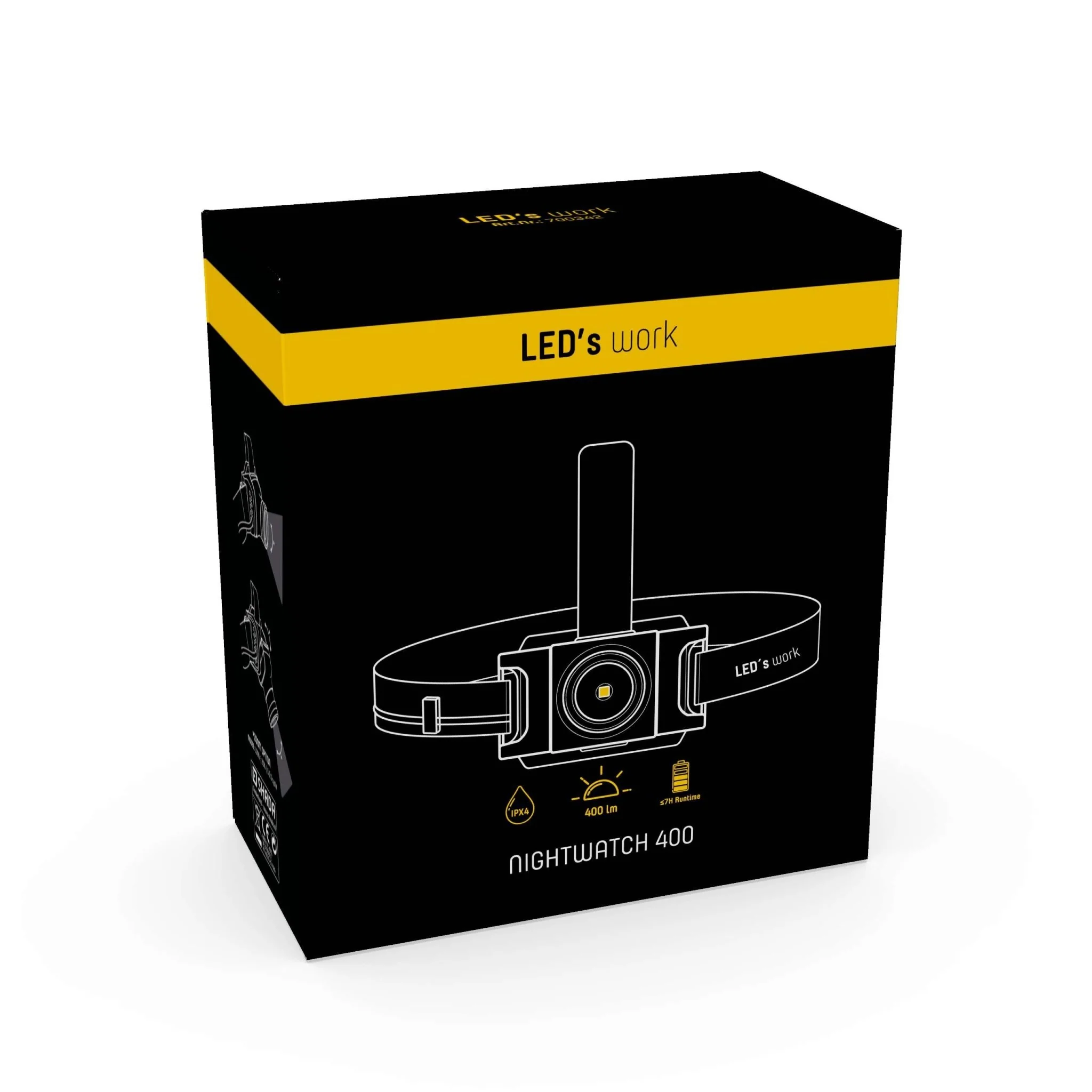 LED's Work Hoofdlamp op batterijen - Met zoomfunctie - Dimbaar - IP44 waterdicht - 400 Lumen - Image 7