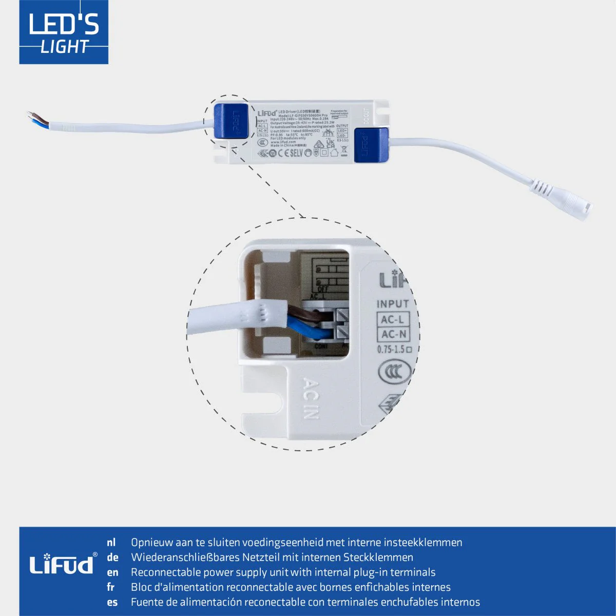 LED's Light LED Paneel 595x595mm - Vierkant - Neutraal wit (4000K) - 4000 Lumen - 40W - Image 7