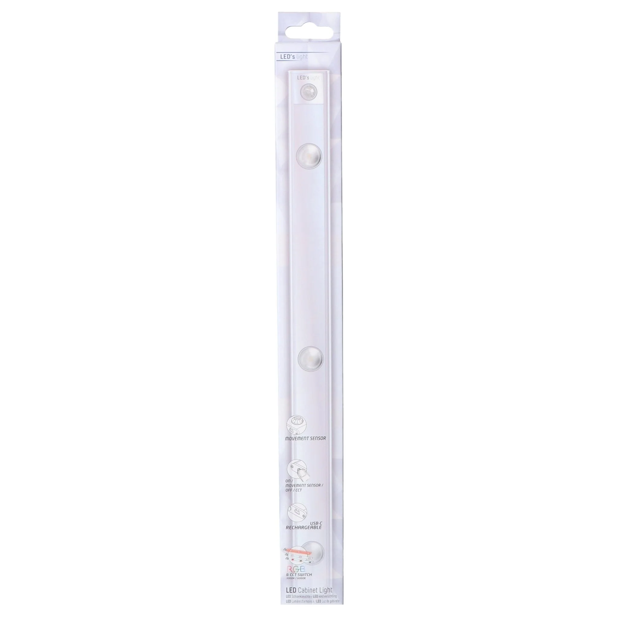 LED's Light EasyFix Kastverlichting onderbouwverlichting met Bewegingssensor - RGB functie - 3 lichtpunten - Draadloos en oplaadbaar - 35 cm - Image 3