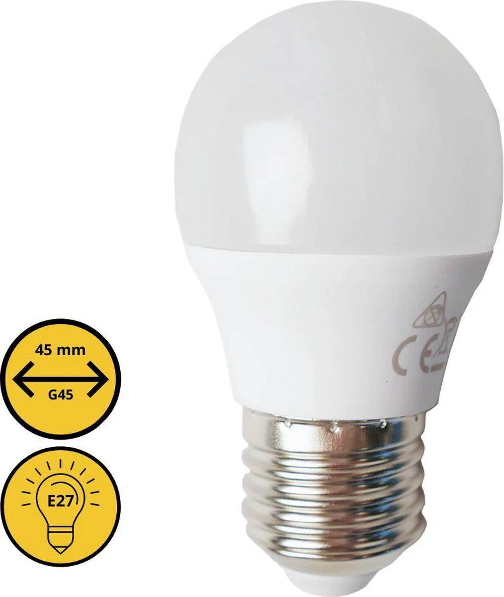Proventa LED lamp met grote E27 fitting - diameter van 45 mm - G45 Peerlamp - Image 2