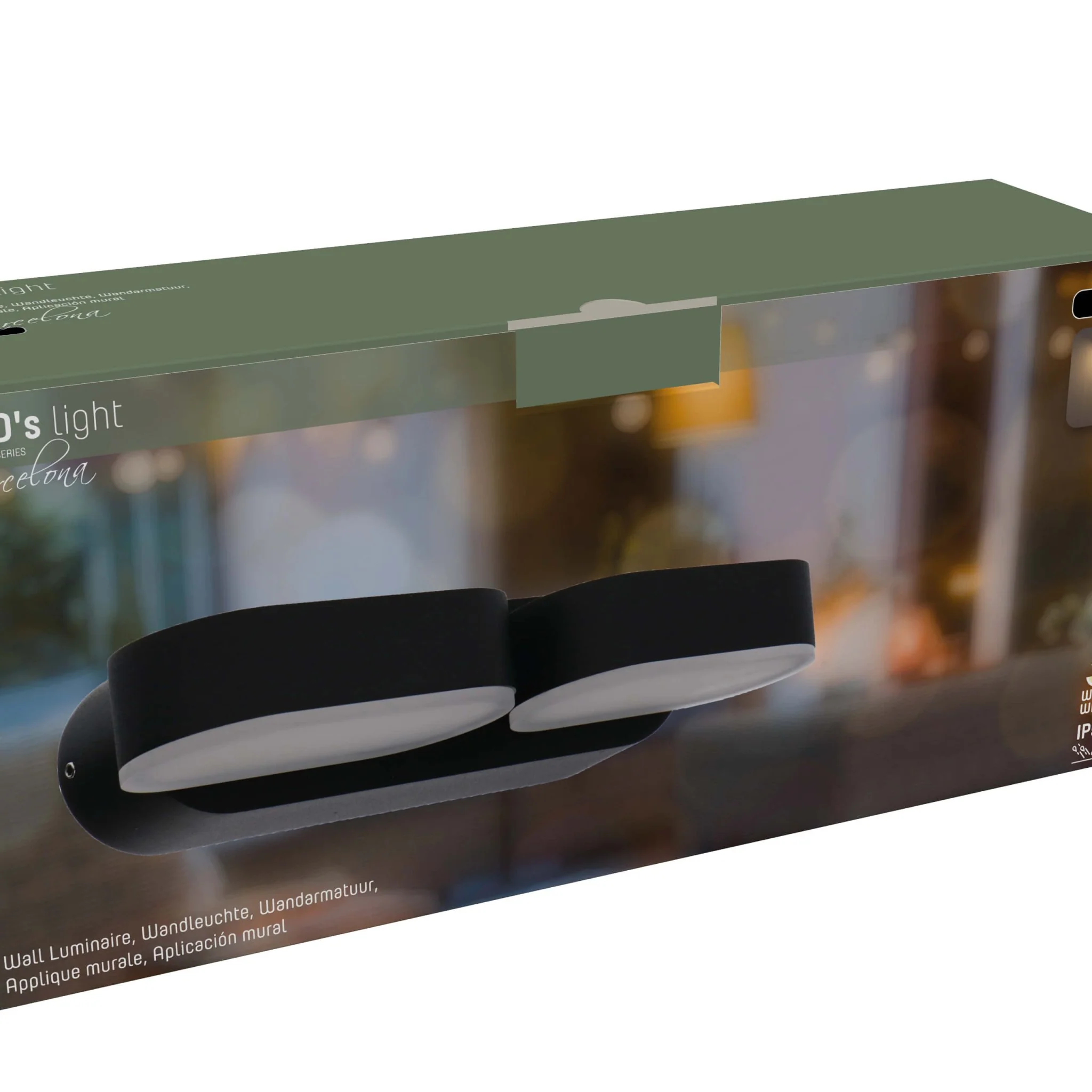 LED's Light Dubbele LED Buitenlamp - Model Rieti - Warm wit - IP44 waterbestendig - Zwart - Image 12