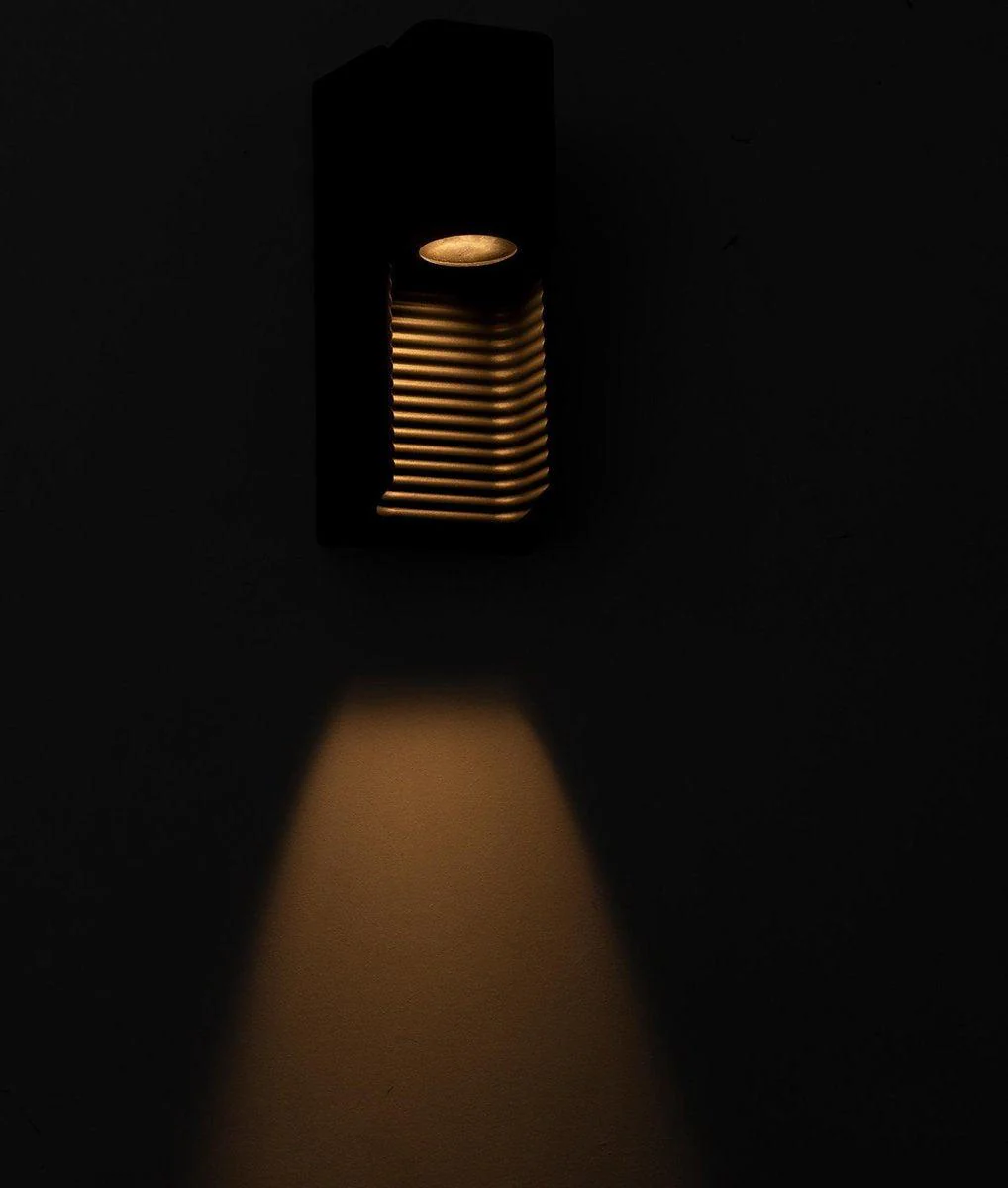 LED Muurlamp buiten met GU10 fitting - Strepen - Rimini - IP44 - Antraciet - Image 3