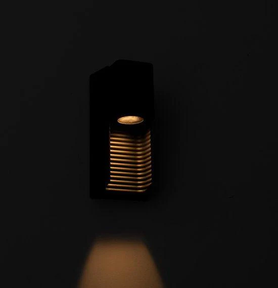 LED Muurlamp buiten met GU10 fitting - Strepen - Rimini - IP44 - Antraciet - Image 5
