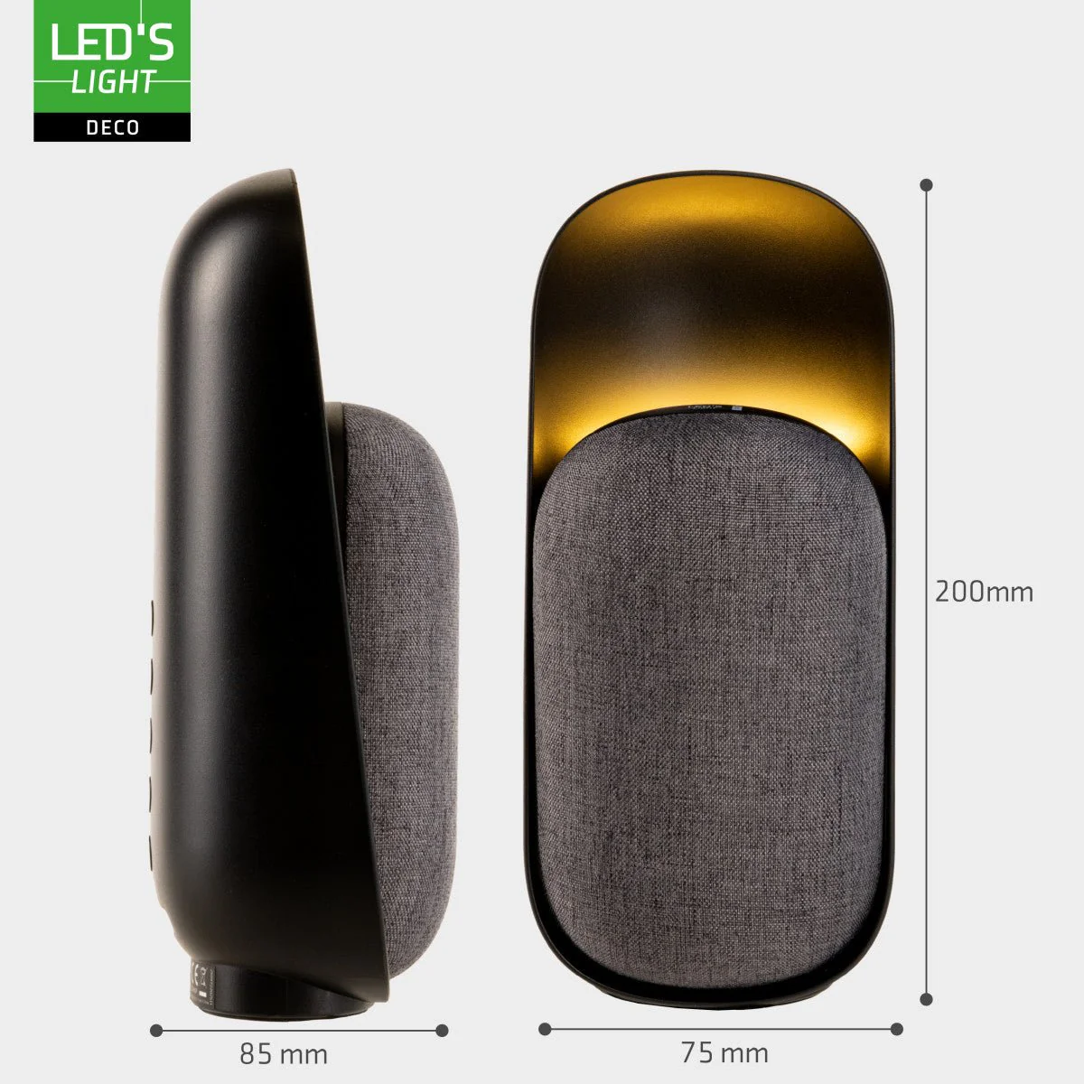 LED-nachtlamp met Bluetooth-luidspreker – Oplaadbaar – 1200 mAh – IP20 – Zwart - Image 8