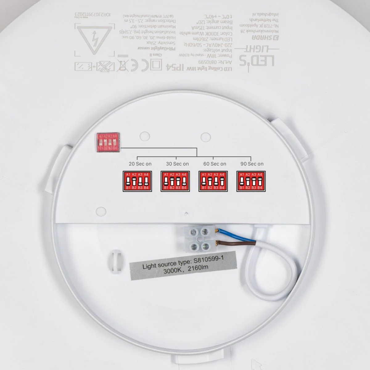 LED's Light Plafondlamp met Sensor 2100 - Bewegingsdetectie - 18W - Ø 30 cm - Image 6