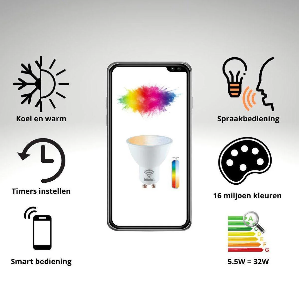 LED's Light LED Prikspot met Stekker - Kantelbaar - GU10 fitting - IP54 - Model Melfi - Zwart - Image 17