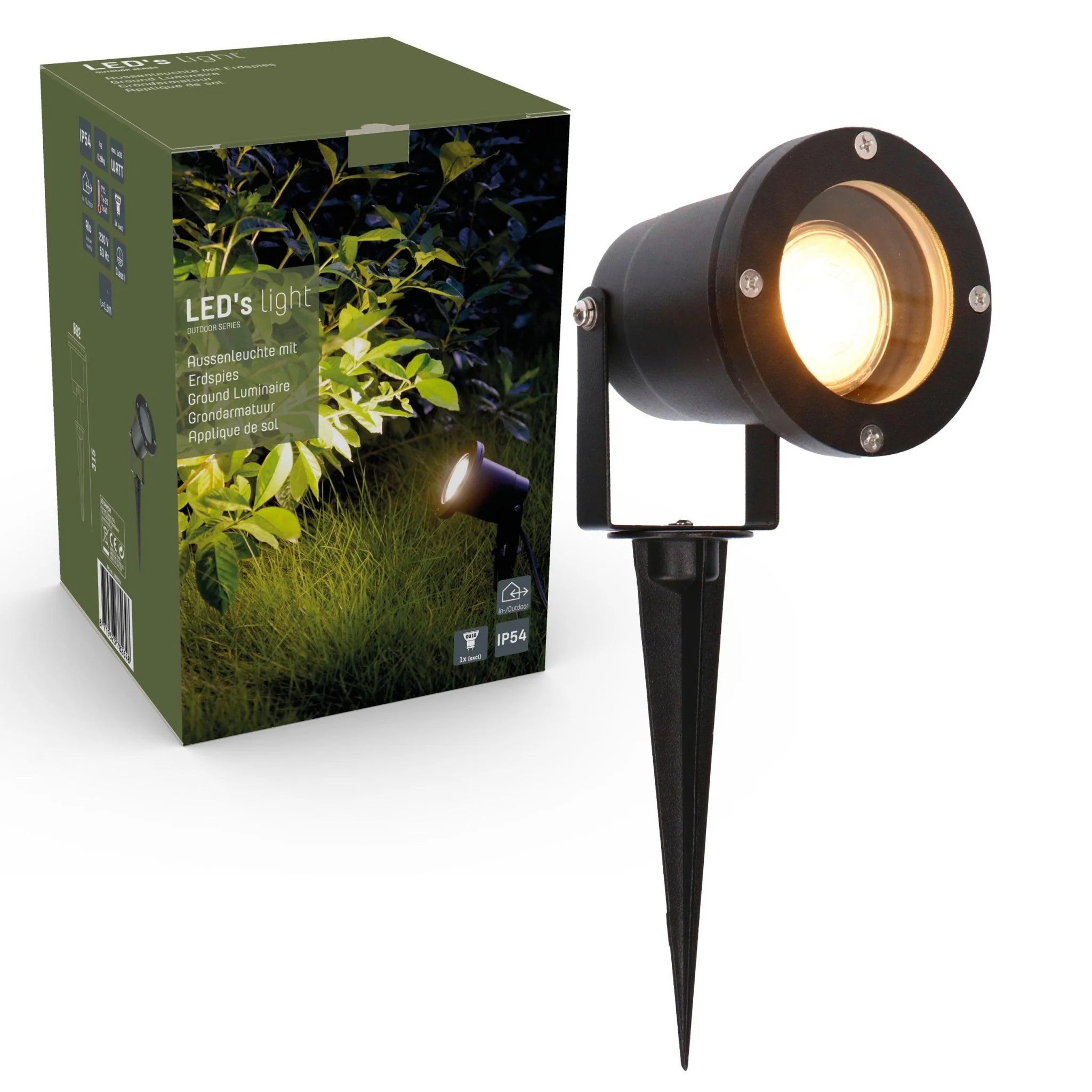 LED's Light LED Prikspot met Stekker - Kantelbaar - GU10 fitting - IP54 - Model Melfi - Zwart - Image 8