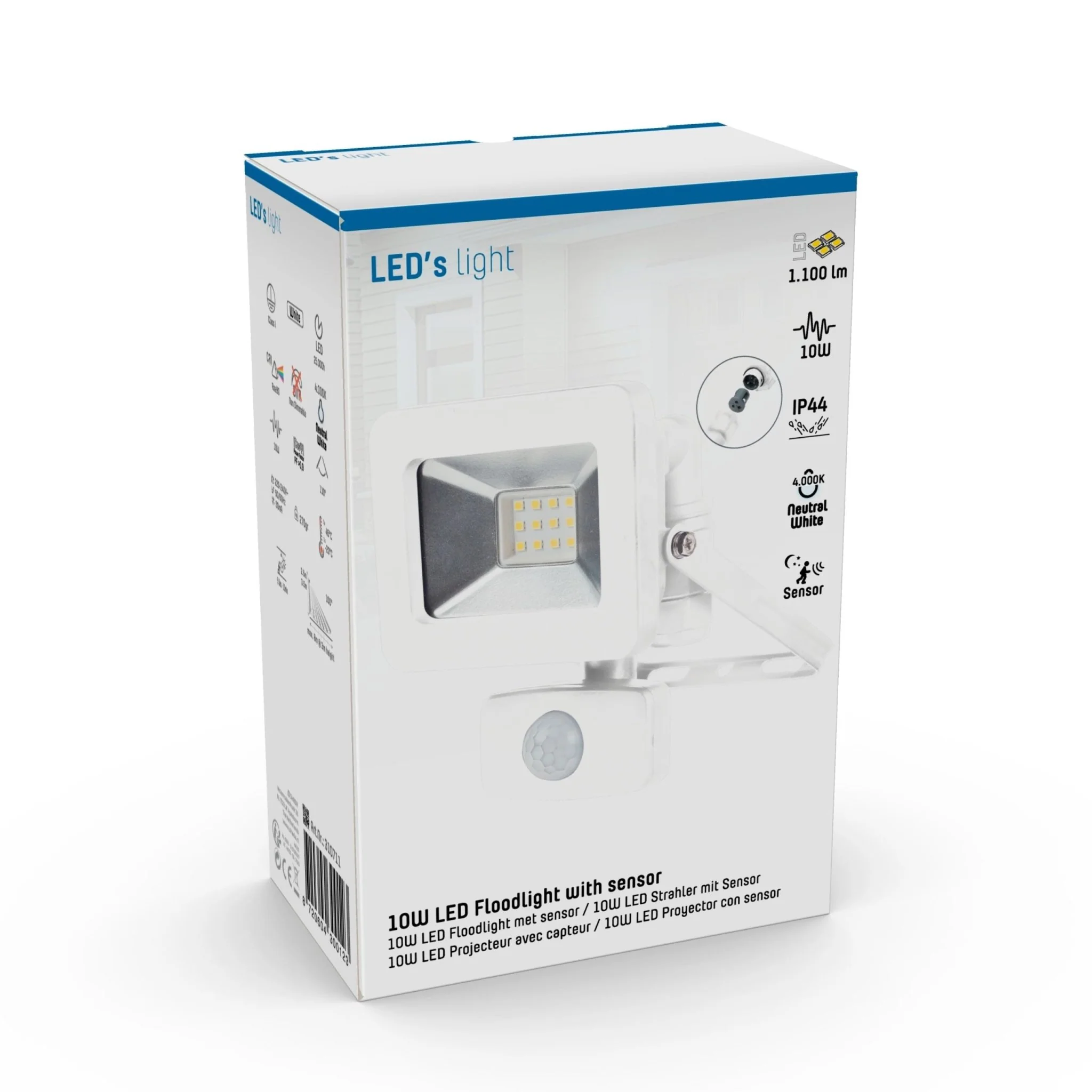 LED's Light Breedstraler 1100 - Met licht- en bewegingssensor - Binnen & Buiten - 10W - Wit - Image 8