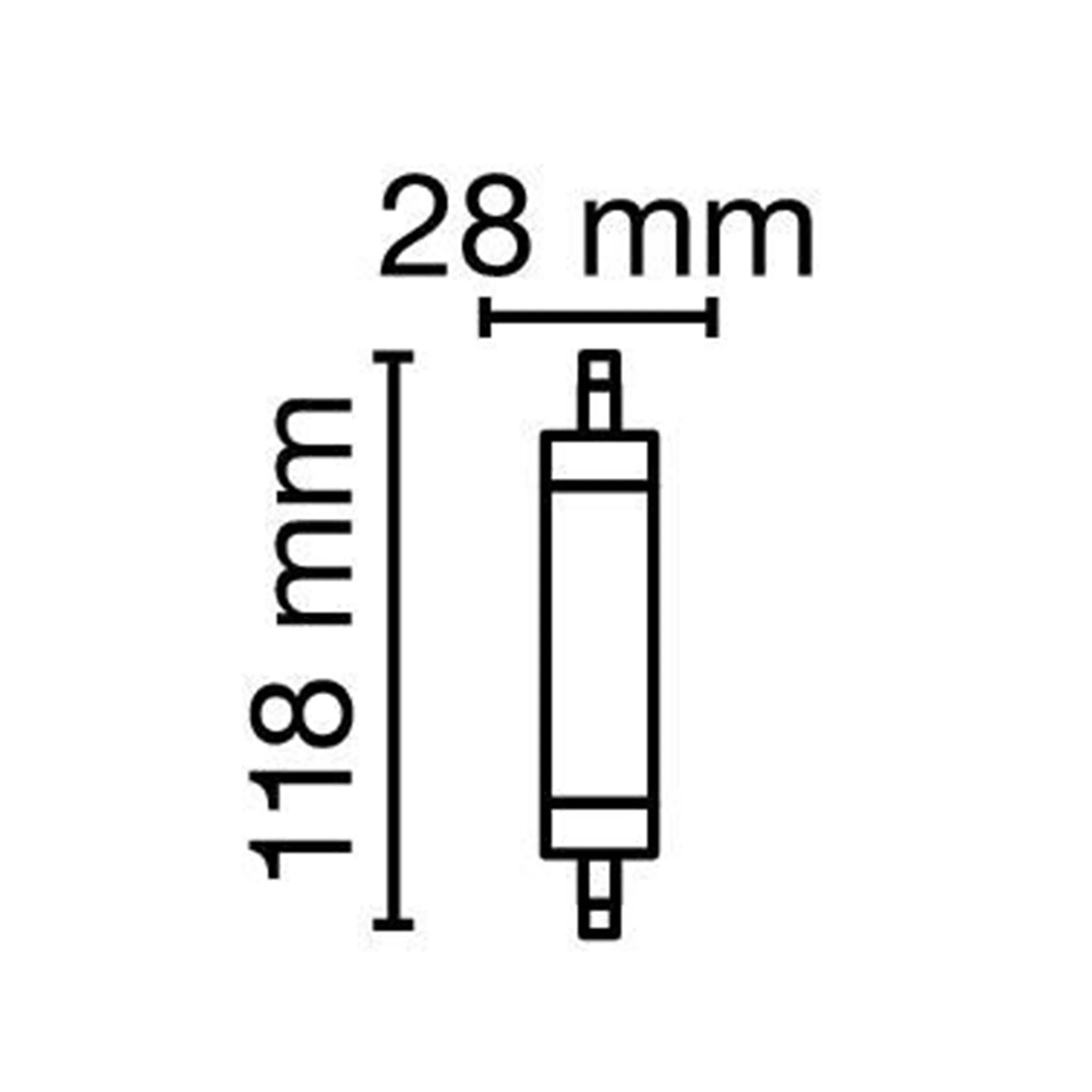 LED R7S Staaflamp 118 mm - 12.5W vervangt 100W - Warm wit licht - Image 2
