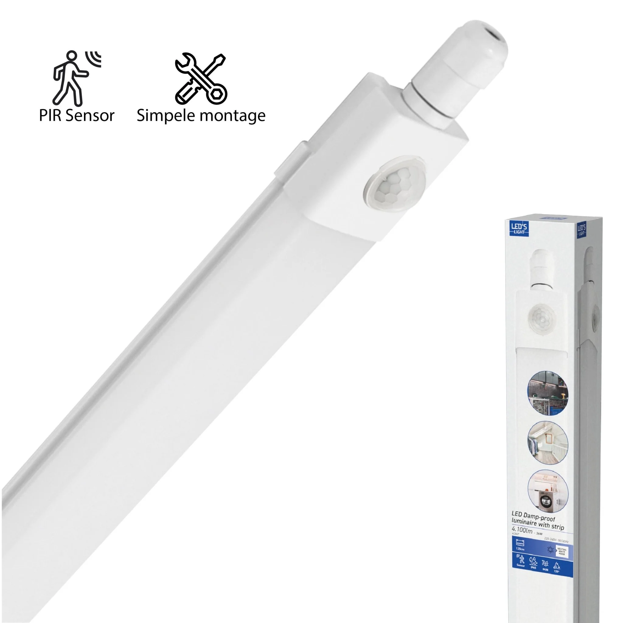 LED's Light LED TL verlichting met sensor 120 cm - Bewegingssensor en bewegingsdetectie - 4100 lm - Image 12