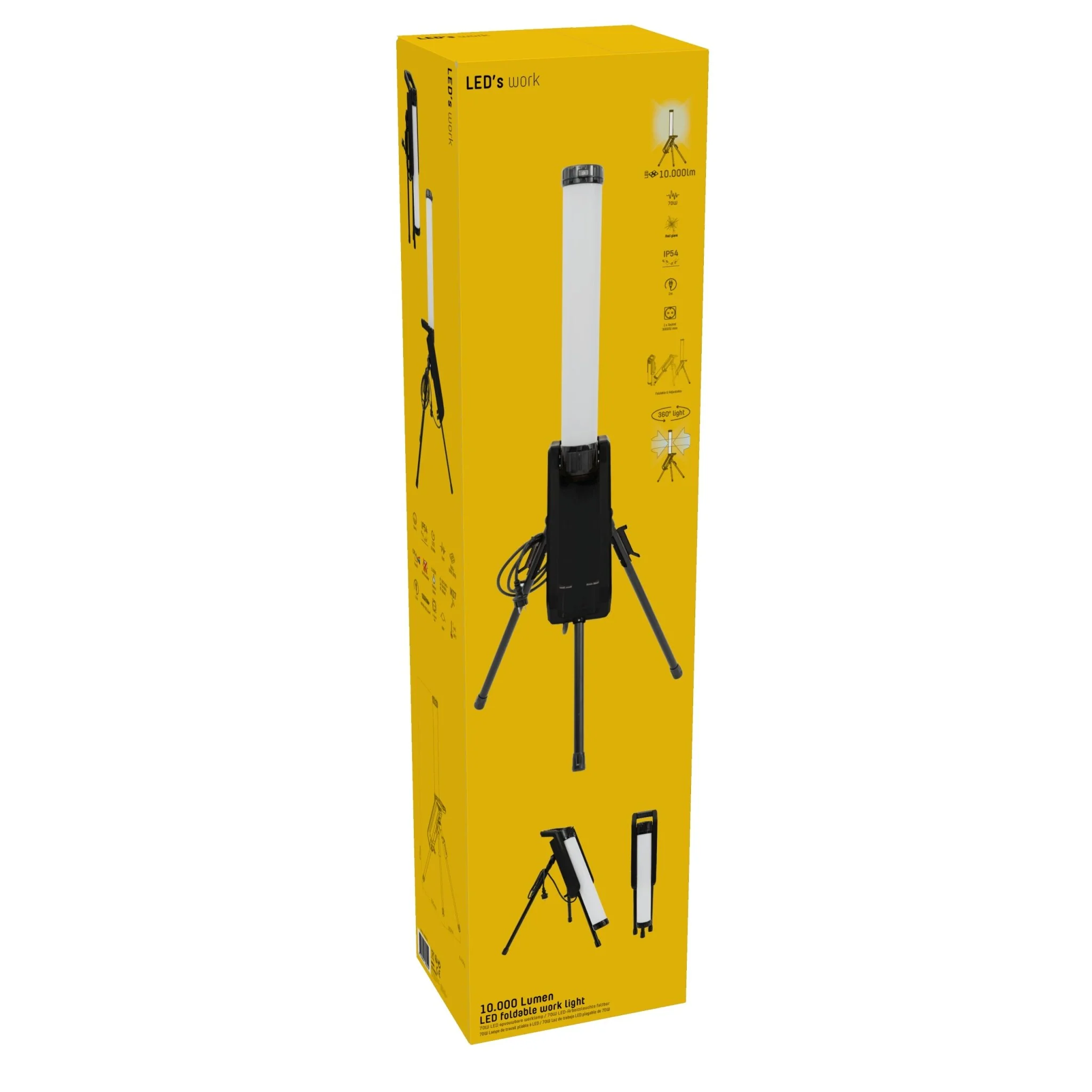 LED's Work Toren Bouwlamp 10000 - 360° gelijkmatige lichtverspreiding - IP54 waterdicht - 70W - Image 16