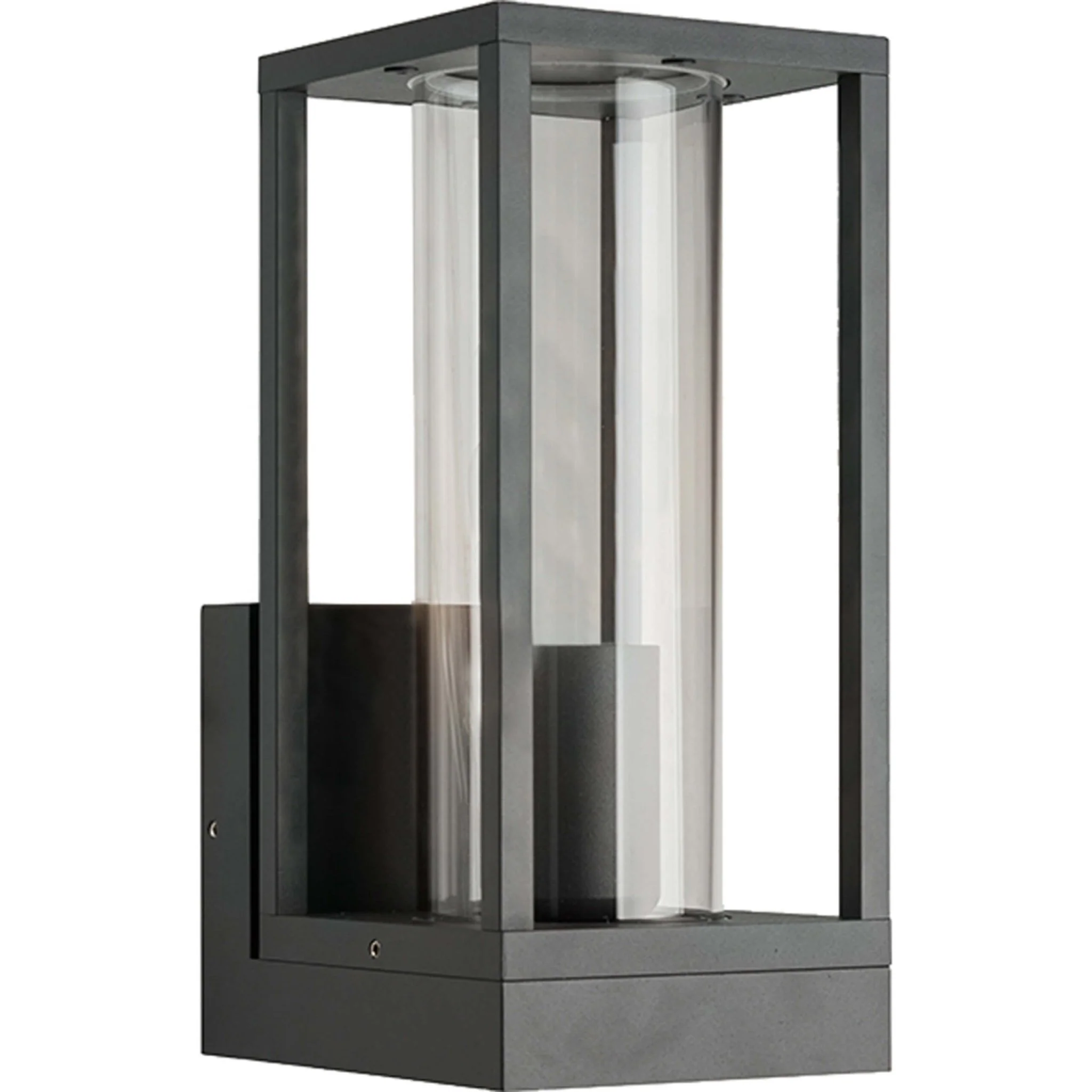 LED's Light LED Wandlamp met glazen ruiten - Rechthoek - E27 fitting - IP44 - Antraciet - Image 4
