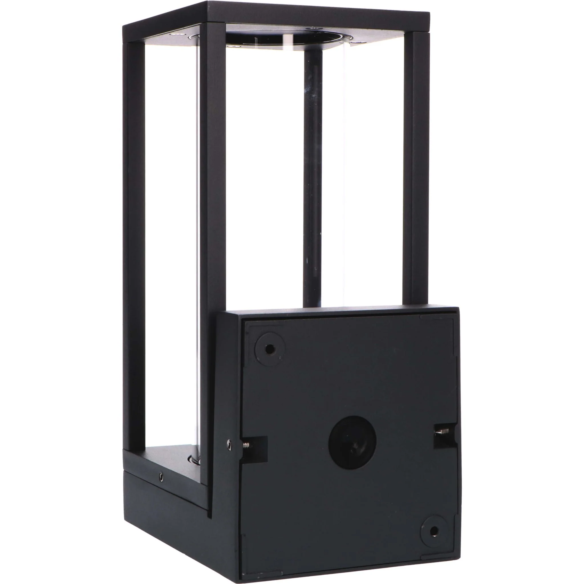 LED's Light LED Wandlamp met glazen ruiten - Rechthoek - E27 fitting - IP44 - Zwart - Image 10