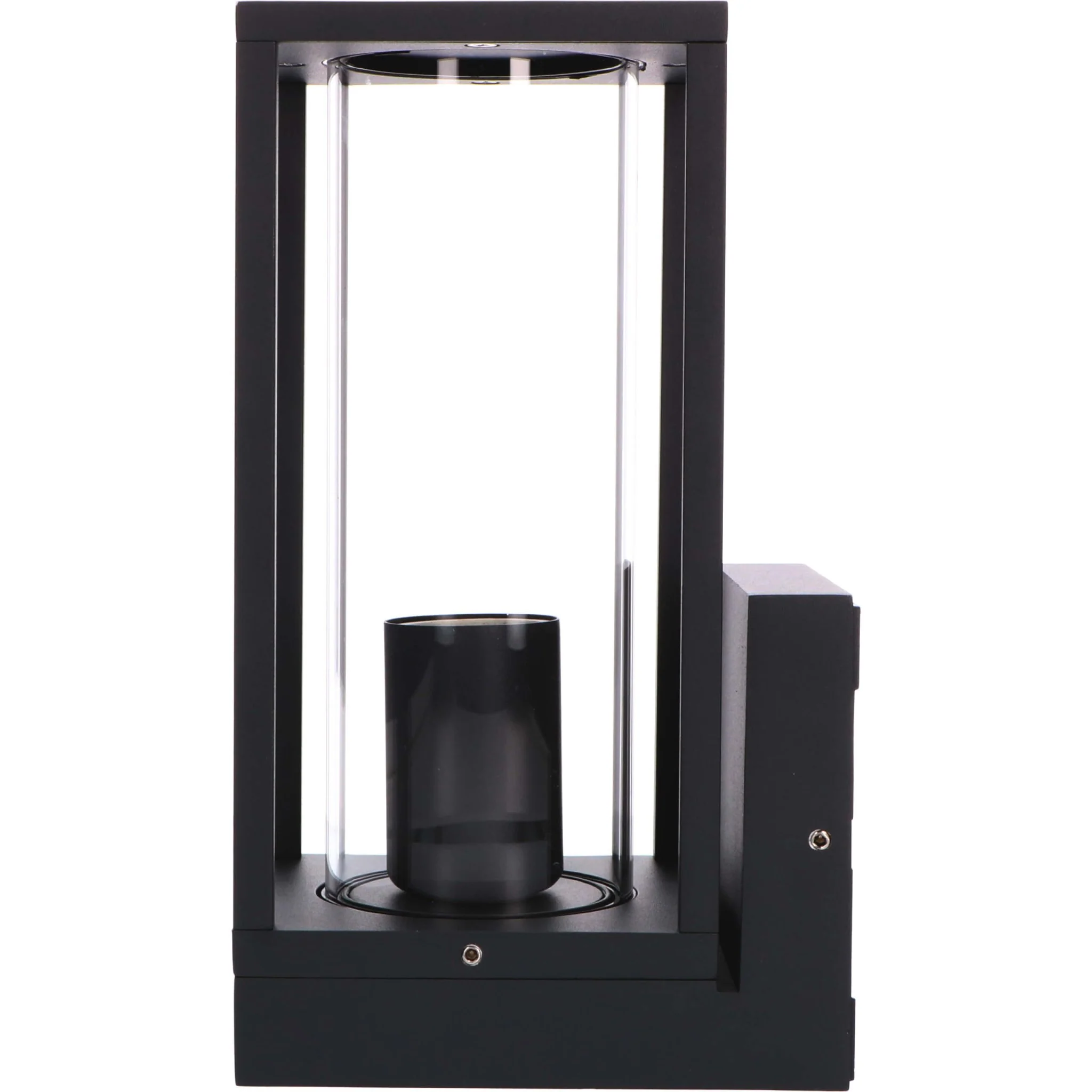 LED's Light LED Wandlamp met glazen ruiten - Rechthoek - E27 fitting - IP44 - Zwart - Image 8