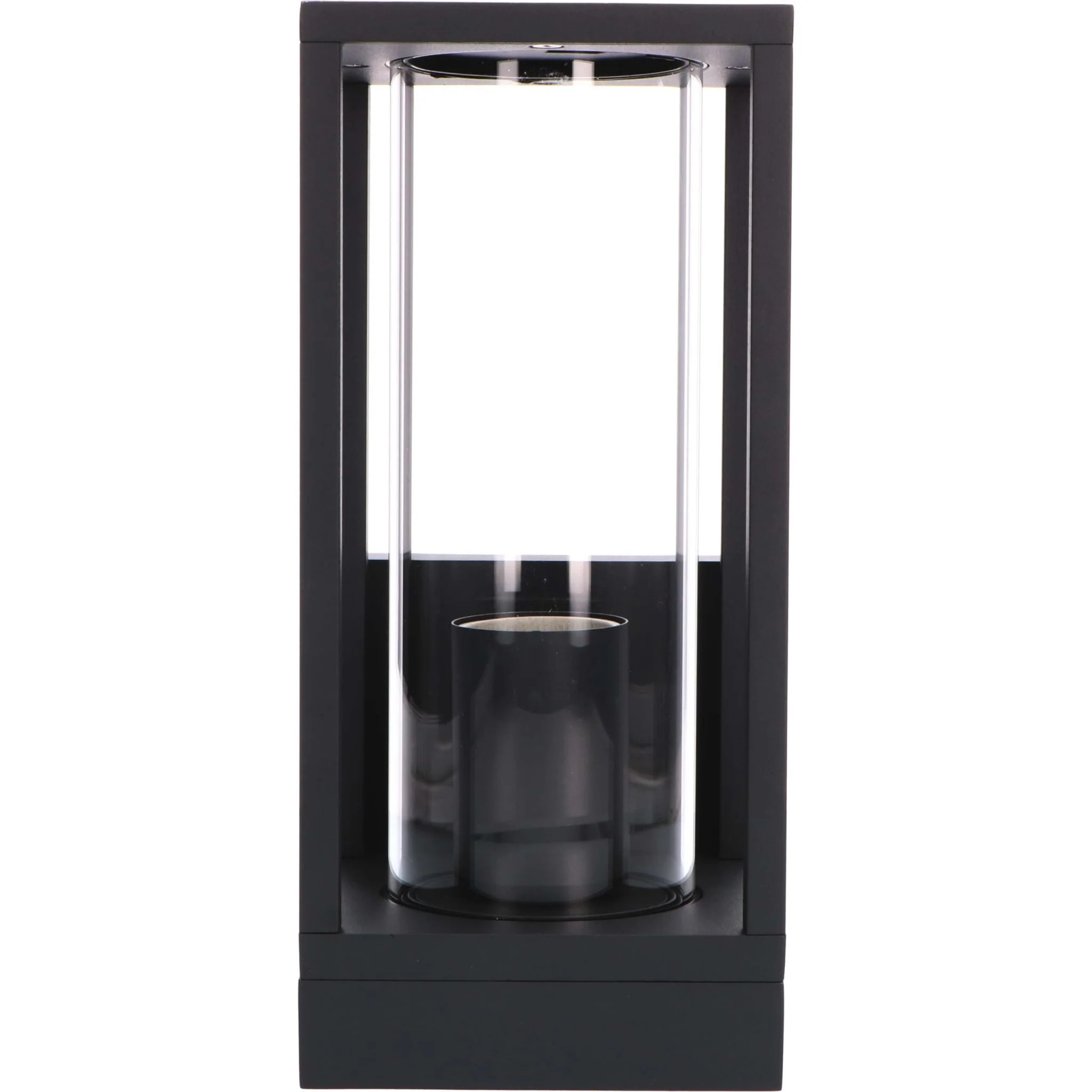 LED's Light LED Wandlamp met glazen ruiten - Rechthoek - E27 fitting - IP44 - Zwart - Image 9