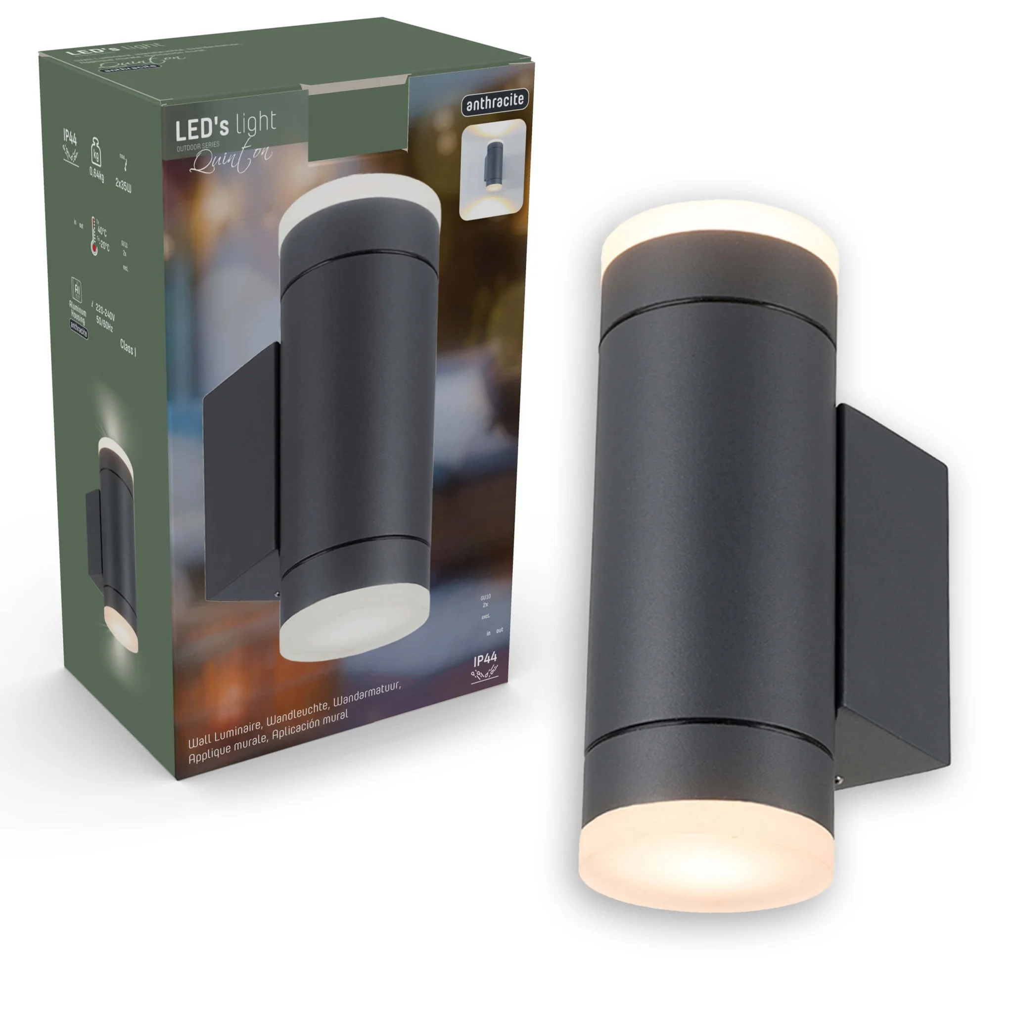 LED's Light AllWeather dubbele buitenlamp - Schijnt naar boven & beneden - IP44 - Antraciet - Image 8