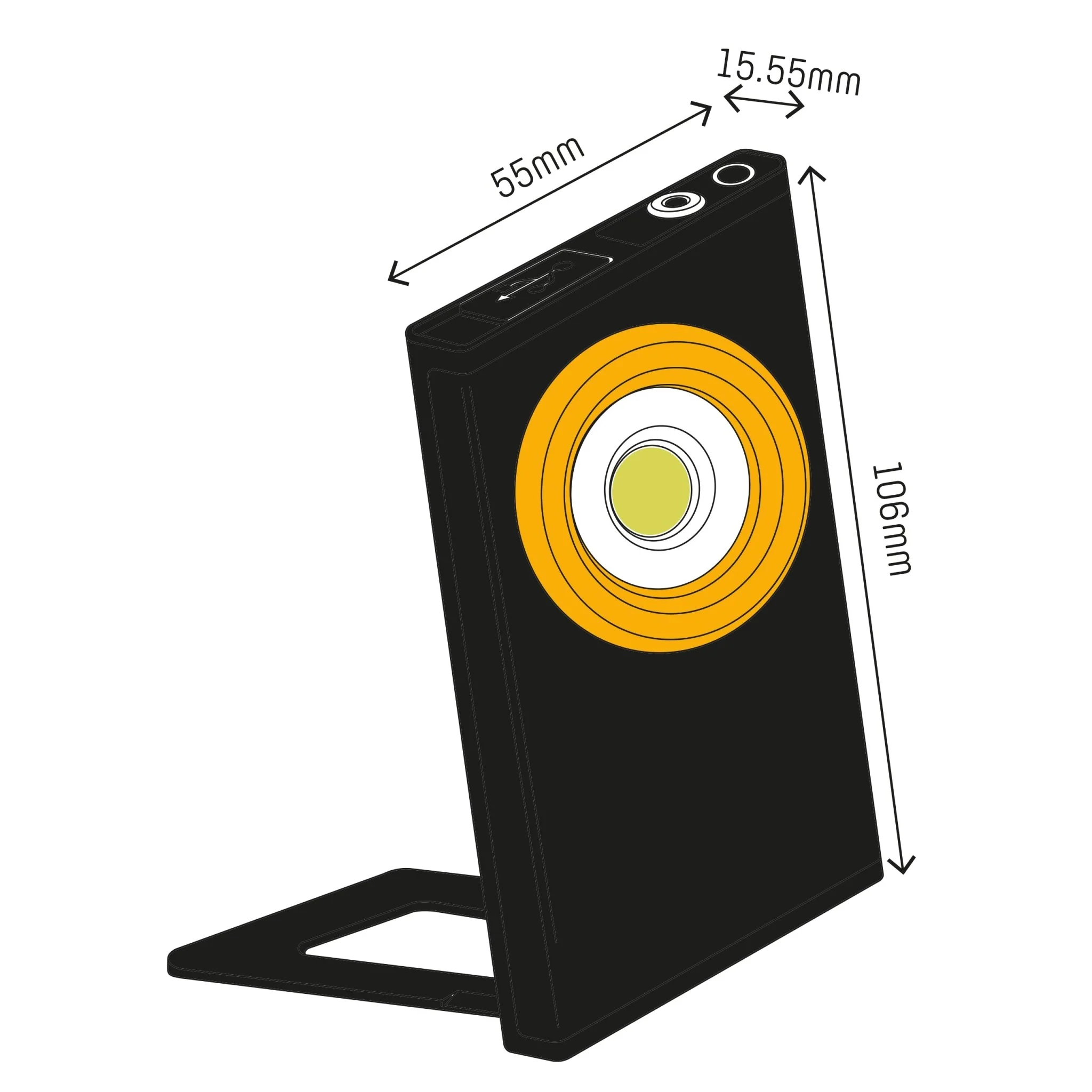 LED's Work Werklamp op Accu 350 - Met magneet, haak of voet - Draadloos & Oplaadbaar - 2 lichtpunten - Image 10