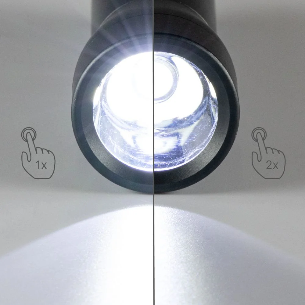 LED's Work Zaklamp op Batterijen (3x AAA) - 120 lumen - IPX4 Spatwaterdicht - Dimbaar in 3 standen - Image 3