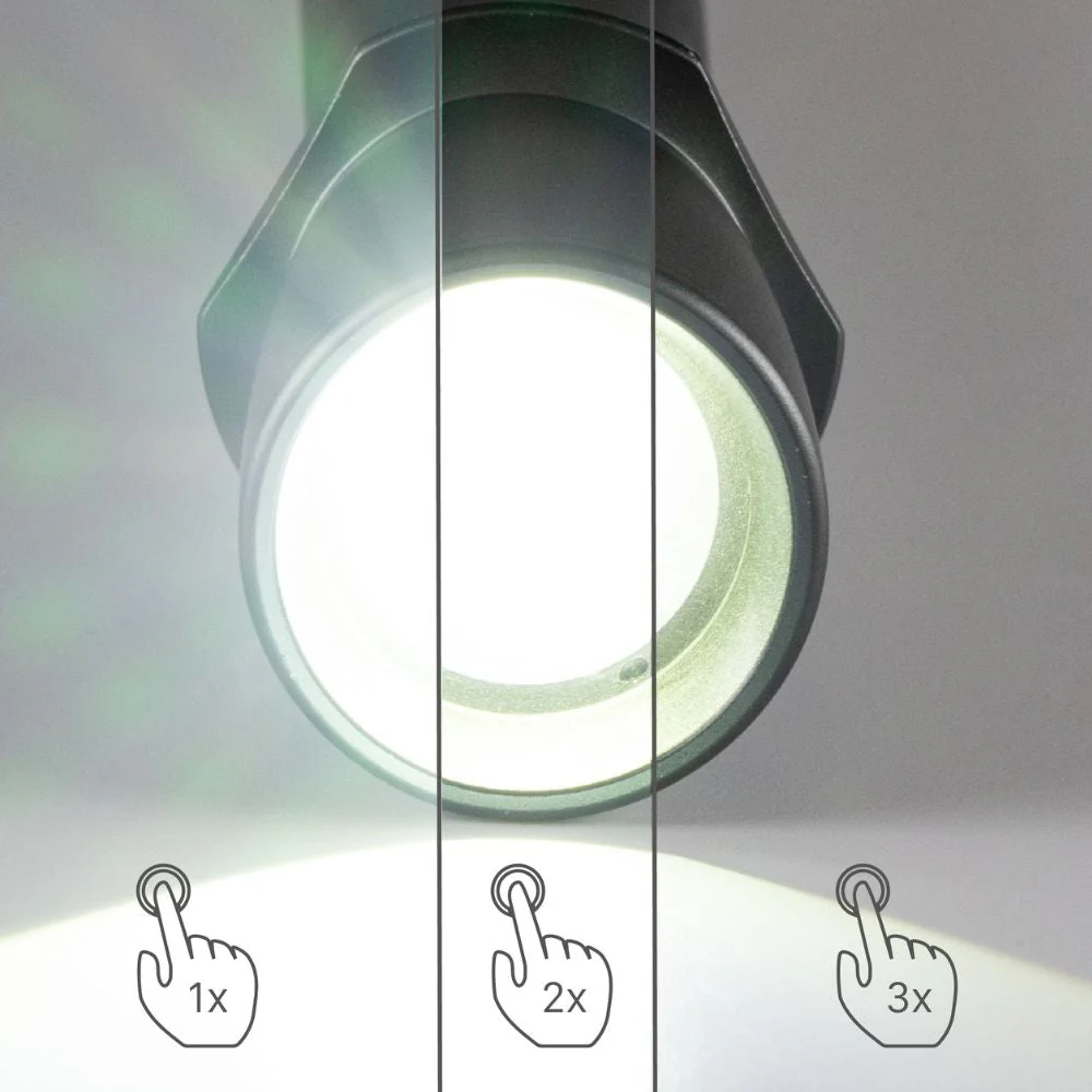 LED's Work Zaklamp op Batterijen (6x AAA) - 900 lumen - IPX4 Spatwaterdicht - Dimbaar in 3 standen - Image 3