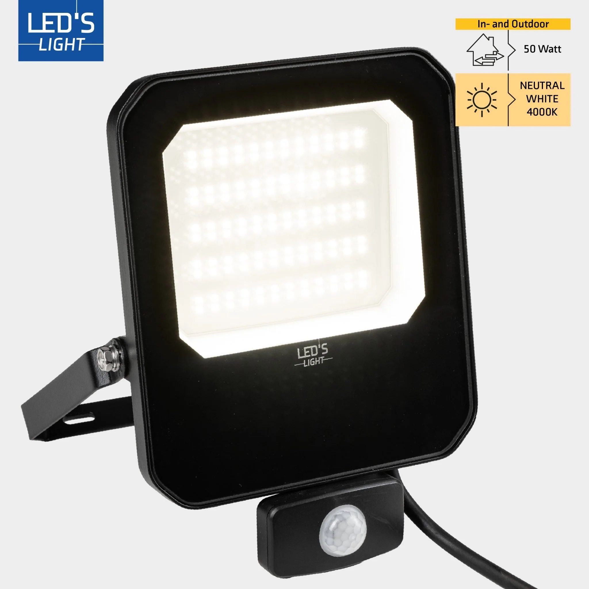 LED's Light Buitenlamp schijnwerper floodlight met bewegingssensor 7000lm - binnen en buiten - 50W - Image 3