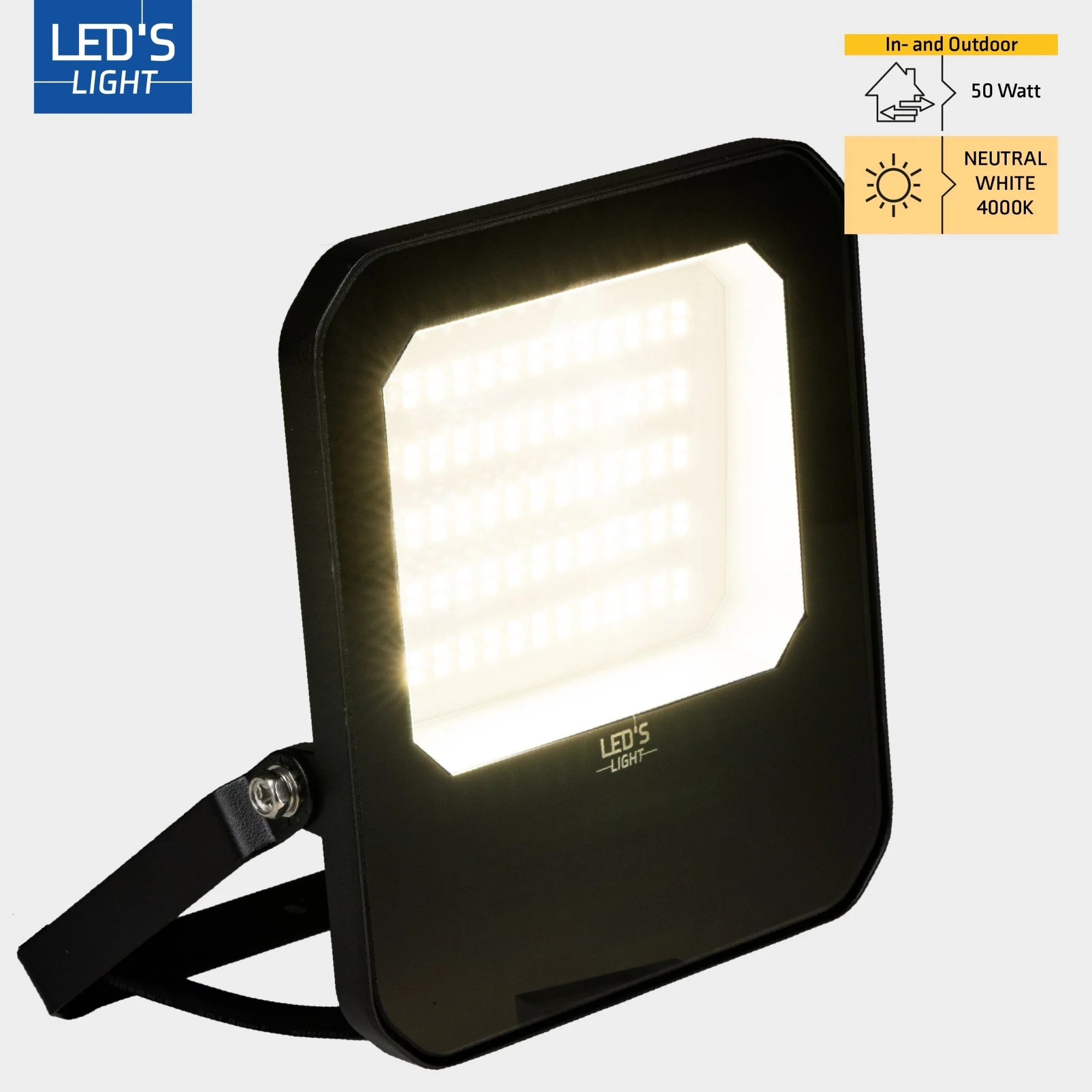 LED's Light Buitenlamp schijnwerper floodlight 7000lm - voor binnen en buiten - 50W - Image 2