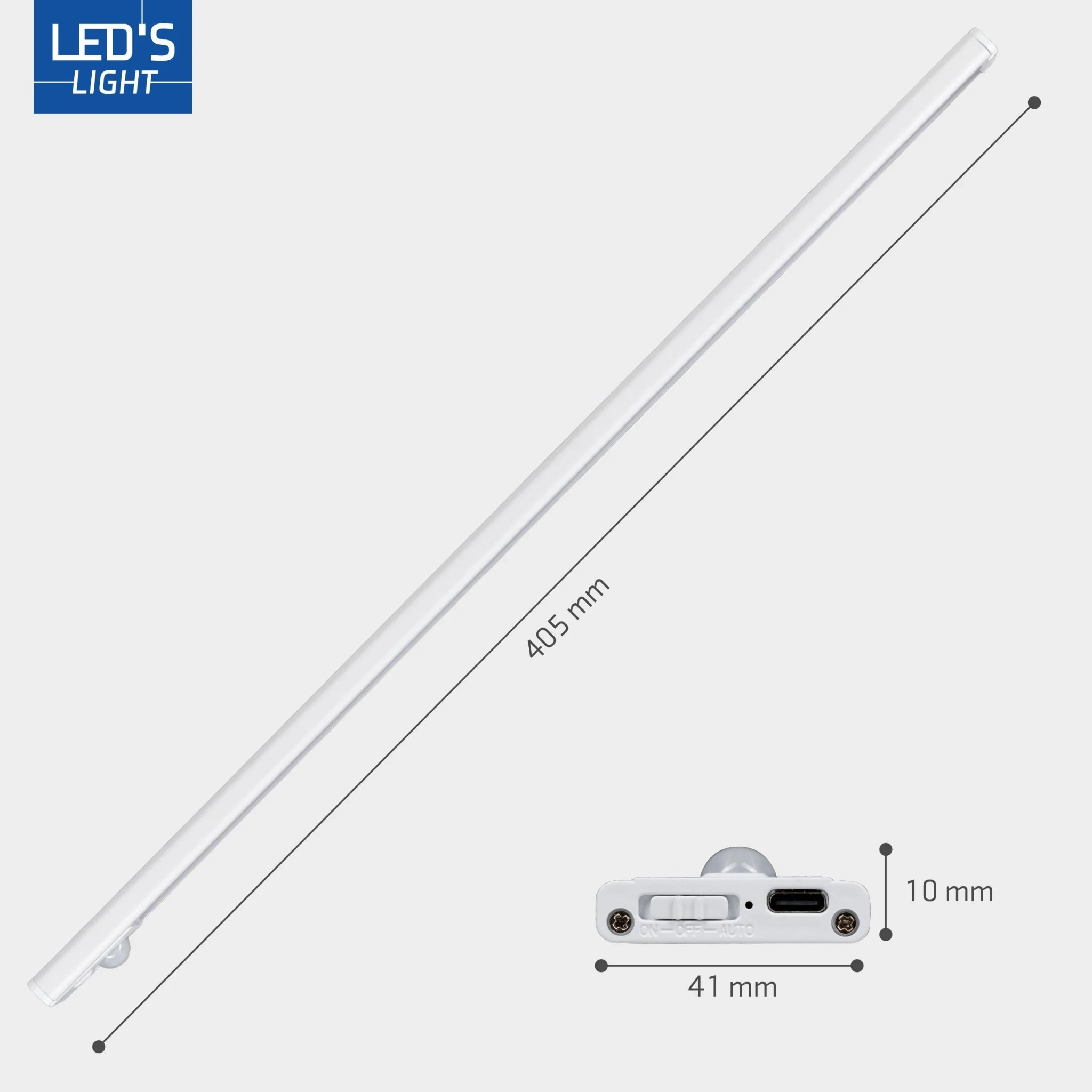 LED's Light Kastverlichting met sensor 40 cm - Oplaadbaar en draadloos - zwaai- en bewegingssensor - wit - Image 10