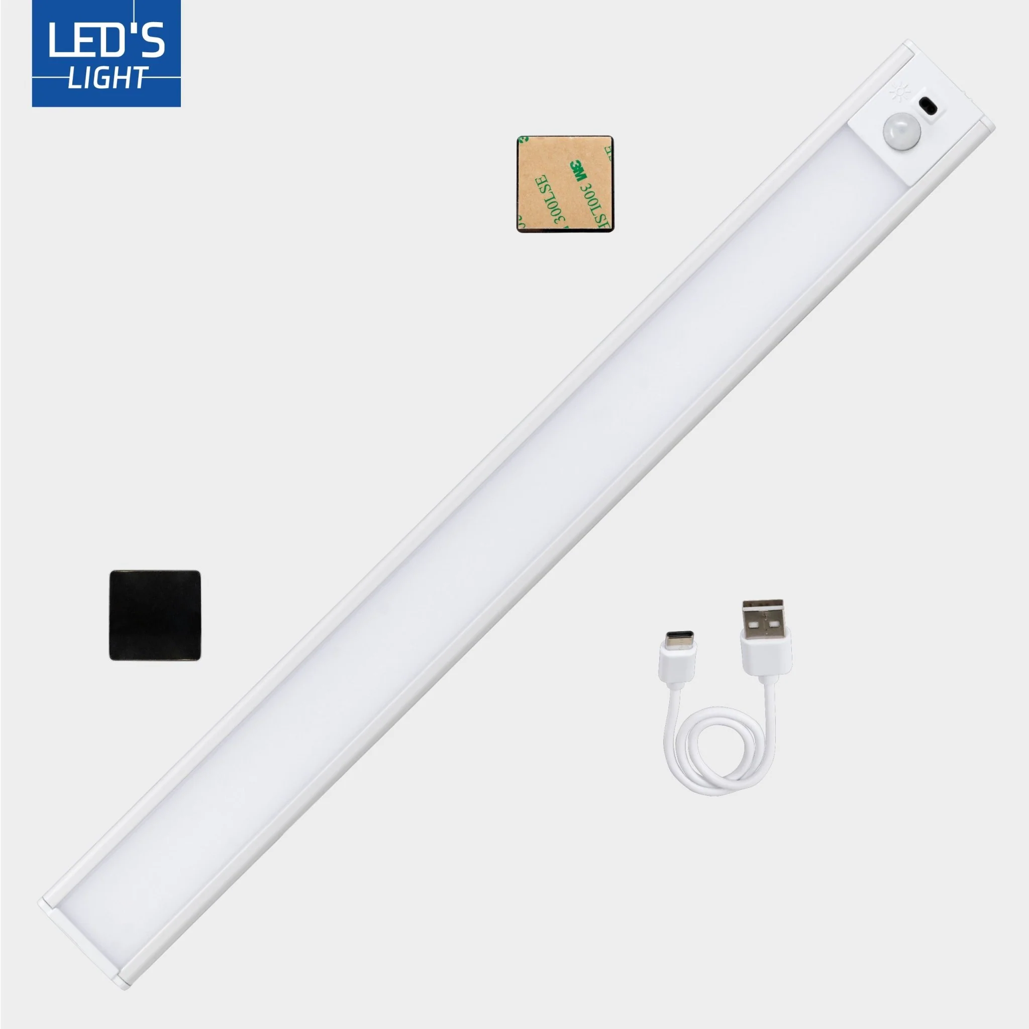LED's Light Kastverlichting met sensor 40 cm - Oplaadbaar en draadloos - zwaai- en bewegingssensor - wit - Image 11