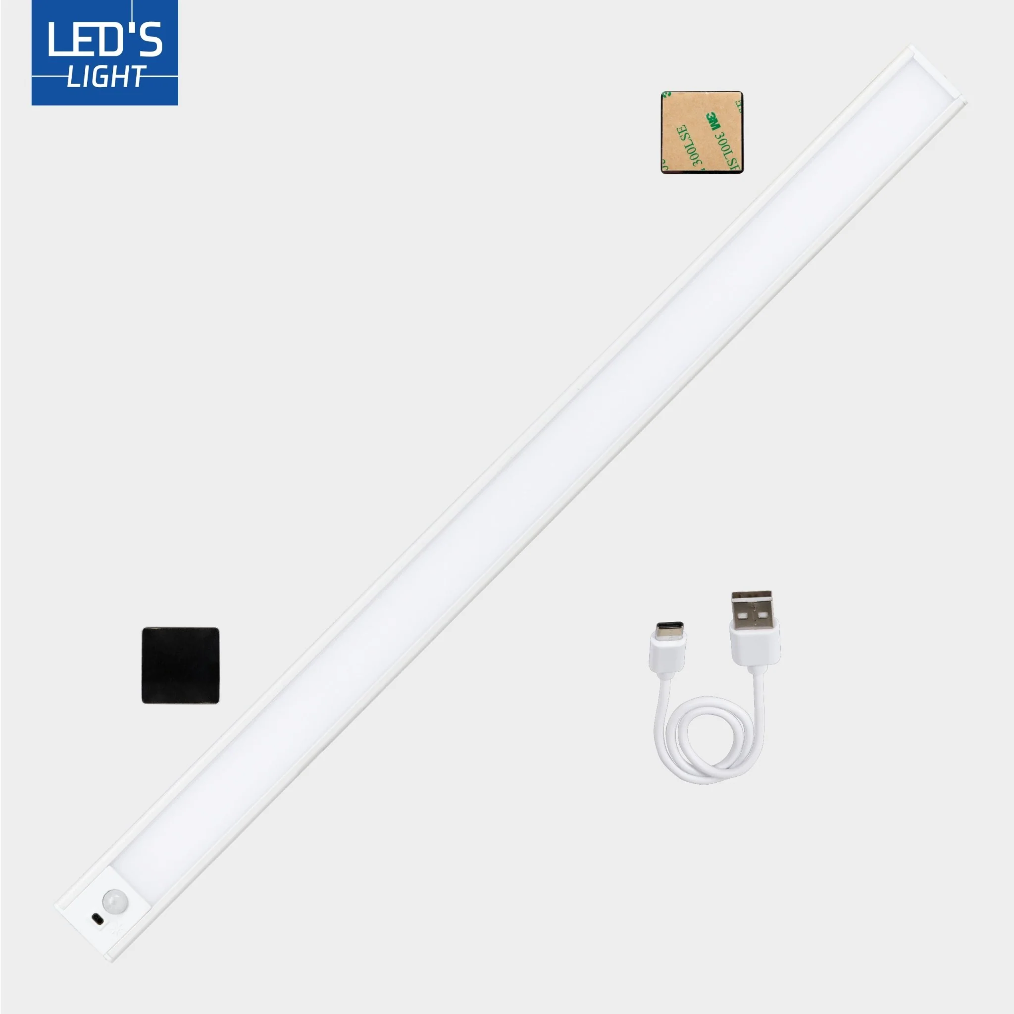 LED's Light Kastverlichting met sensor 60 cm - Oplaadbaar en draadloos - zwaai- en bewegingssensor - wit - Image 11