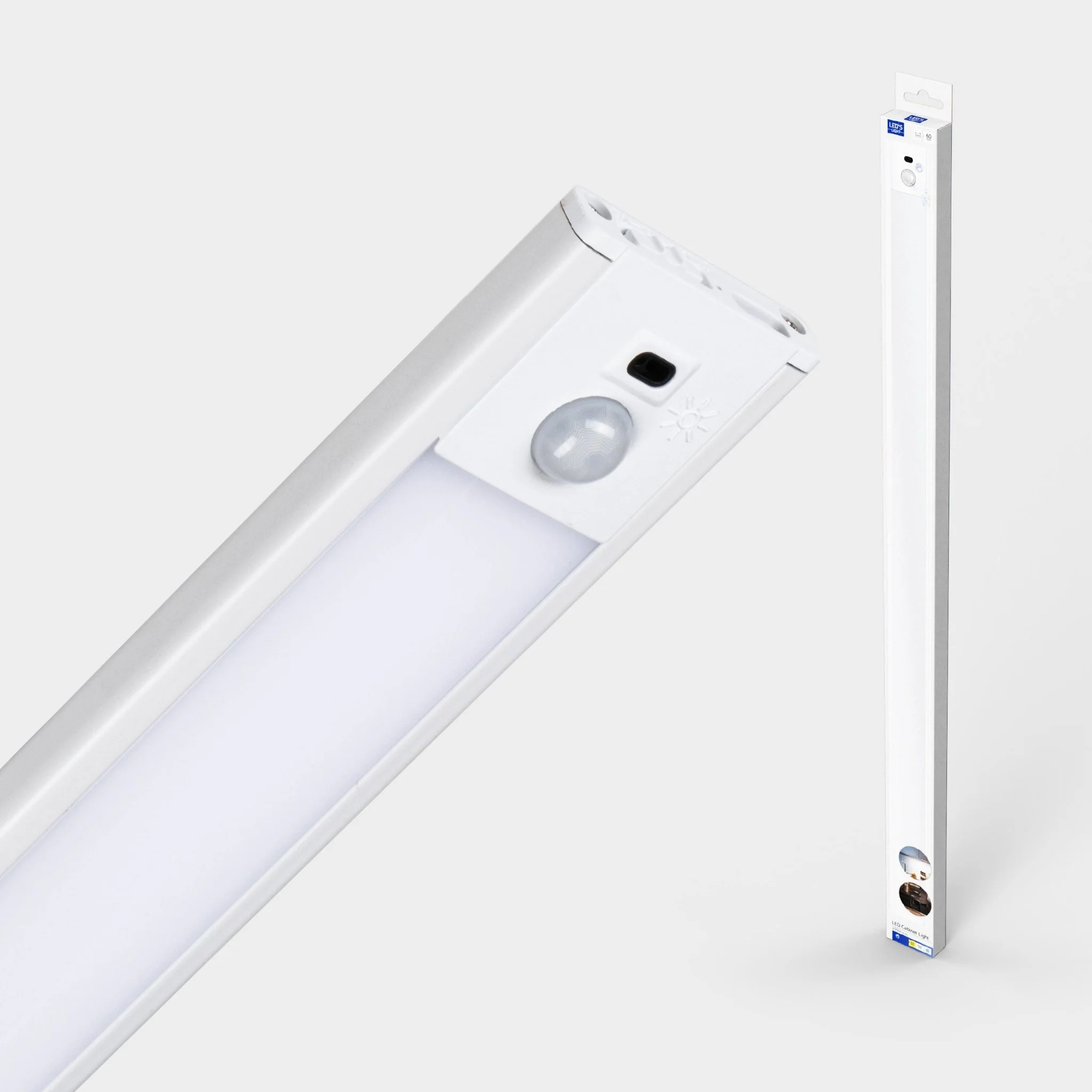 LED's Light Kastverlichting met sensor 60 cm - Oplaadbaar en draadloos - zwaai- en bewegingssensor - wit - Image 2