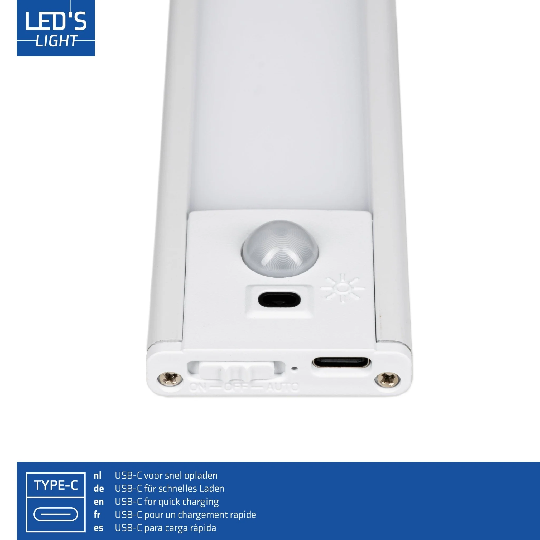 LED's Light Kastverlichting met sensor 80 cm - Oplaadbaar en draadloos - zwaai- en bewegingssensor - wit - Image 14