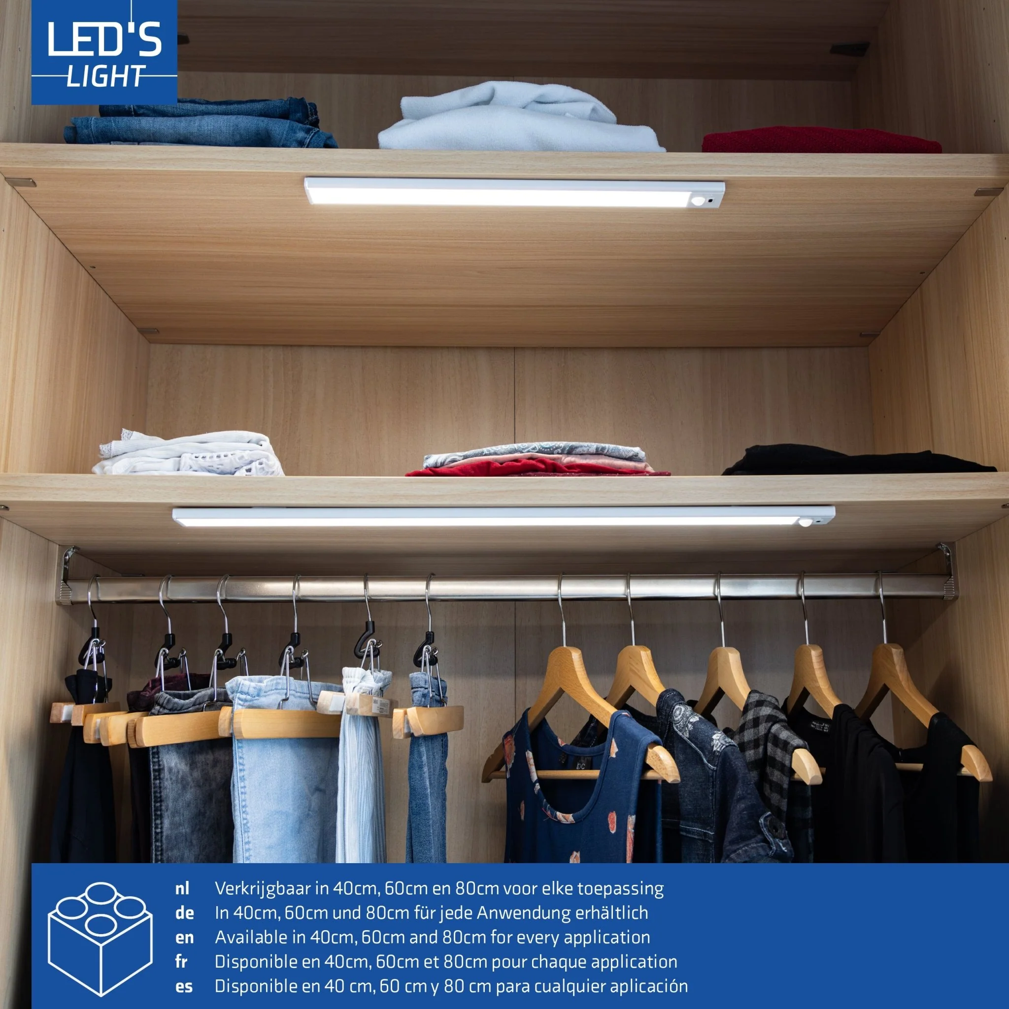 LED's Light Kastverlichting met sensor 80 cm - Oplaadbaar en draadloos - zwaai- en bewegingssensor - wit - Image 6
