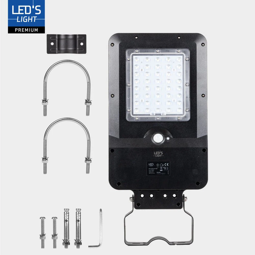 LED's Light LED Solar buitenstraatverlichting straatverlichting Lantaarnpaal 3000 lm 4000 K – Zwart - Image 6