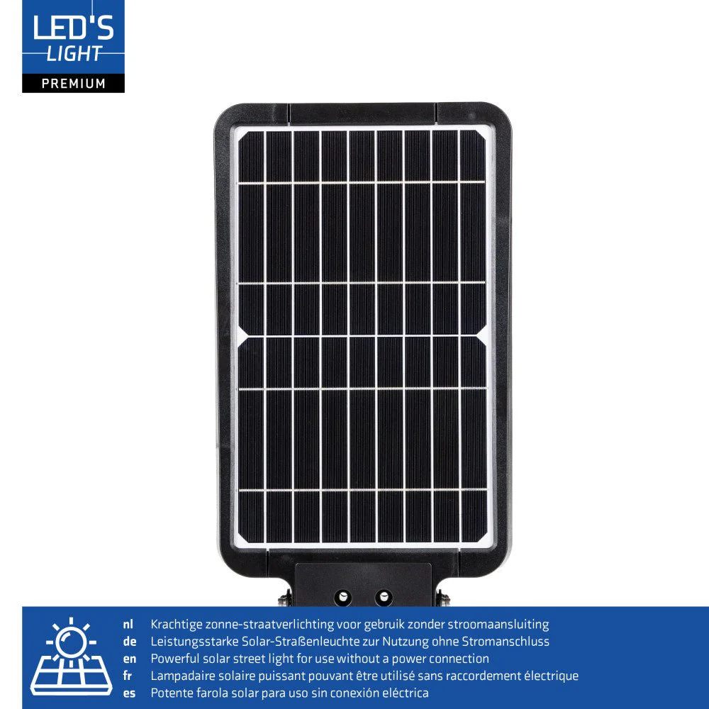 LED's Light LED Solar buitenstraatverlichting straatverlichting Lantaarnpaal 3000 lm 4000 K – Zwart - Image 7
